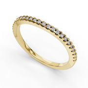 Coral Diamond Wedding Ring