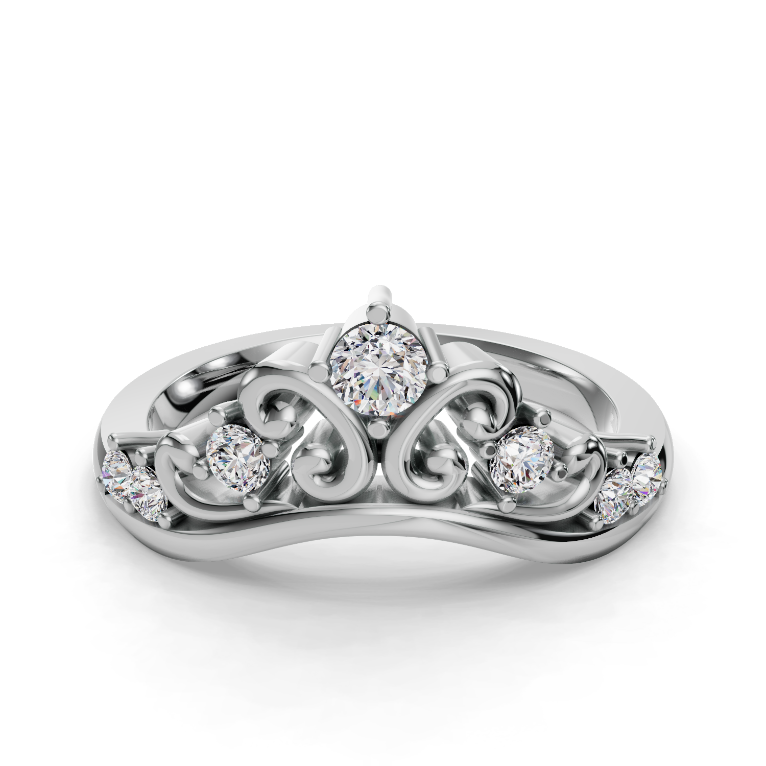 Poseidon Diamond Wedding Ring