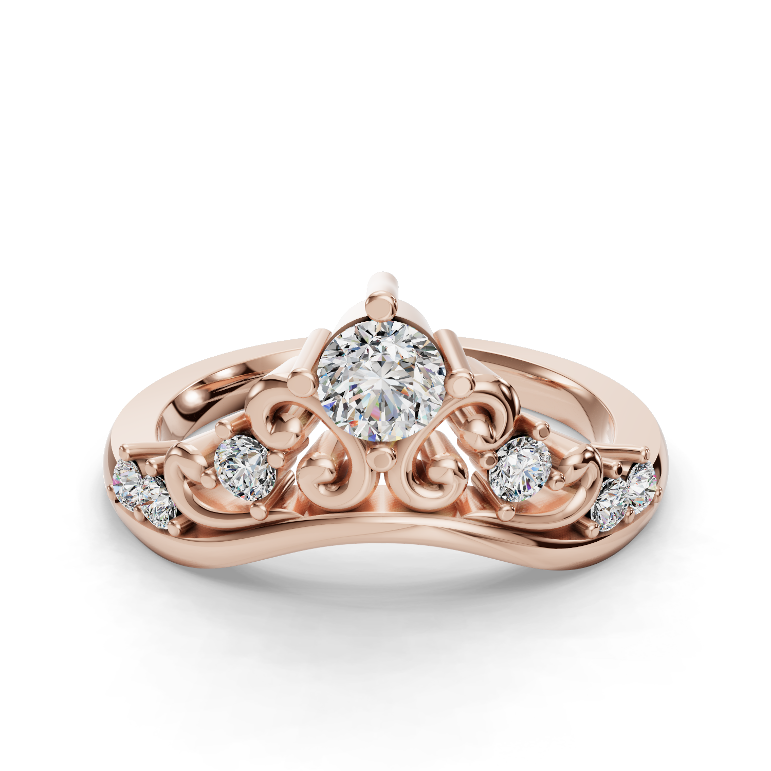 Oceanus Diamond Wedding Ring