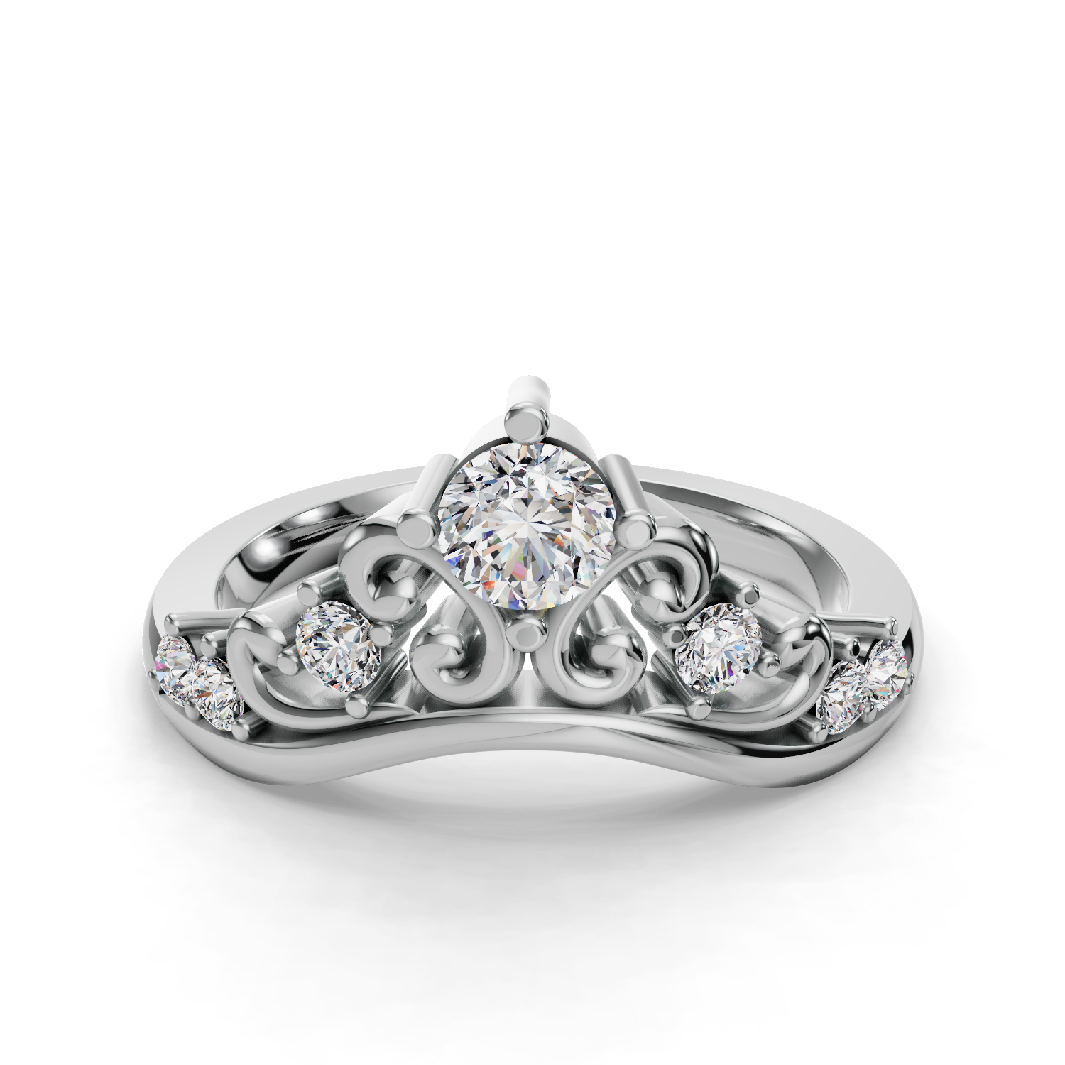 Oceanus Diamond Wedding Ring