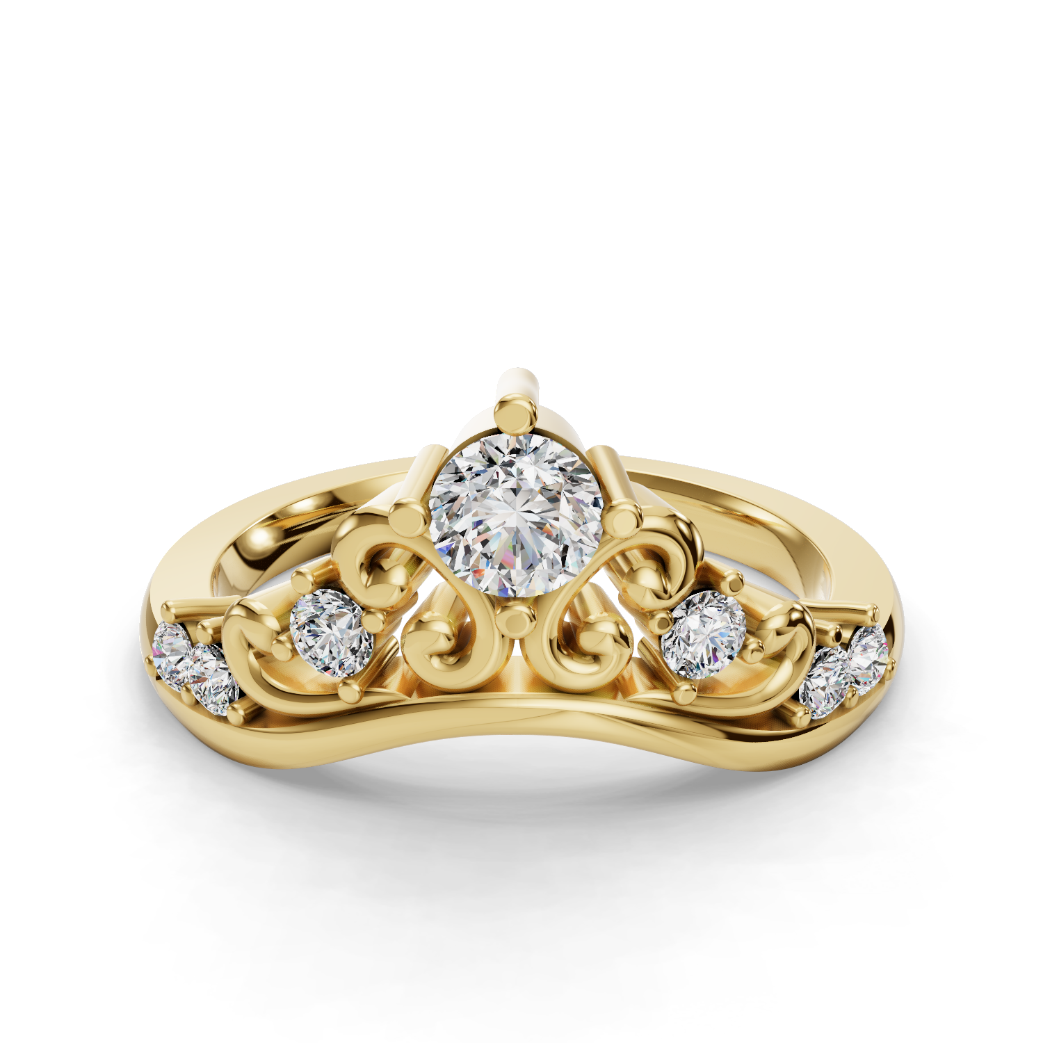 Oceanus Diamond Wedding Ring