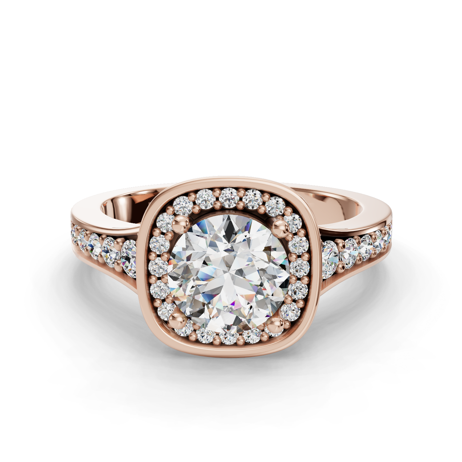 Eurus Halo Engagement Ring