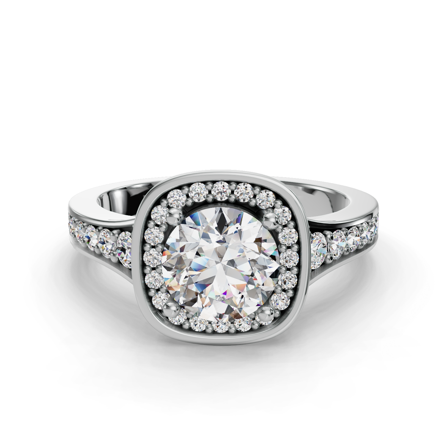 Eurus Halo Engagement Ring