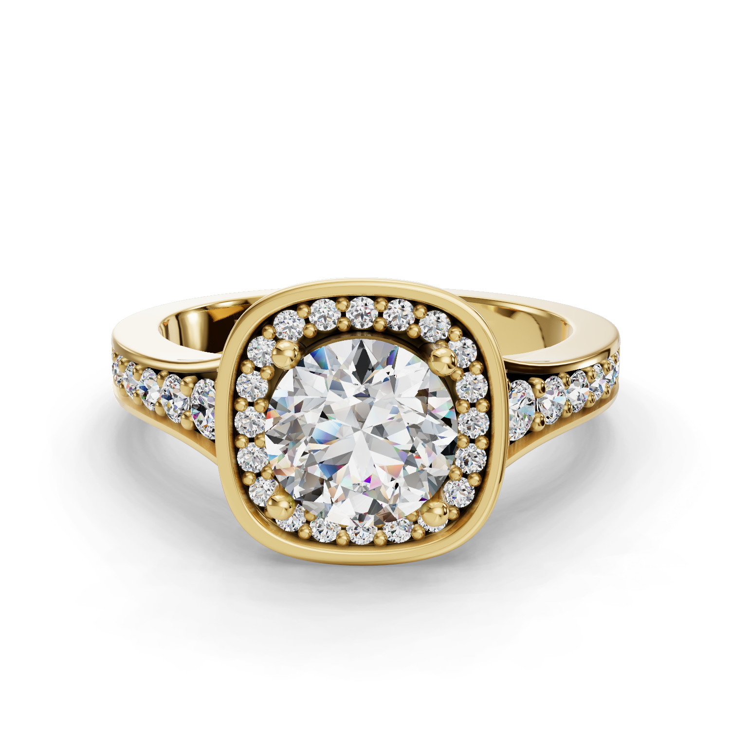 Eurus Halo Engagement Ring