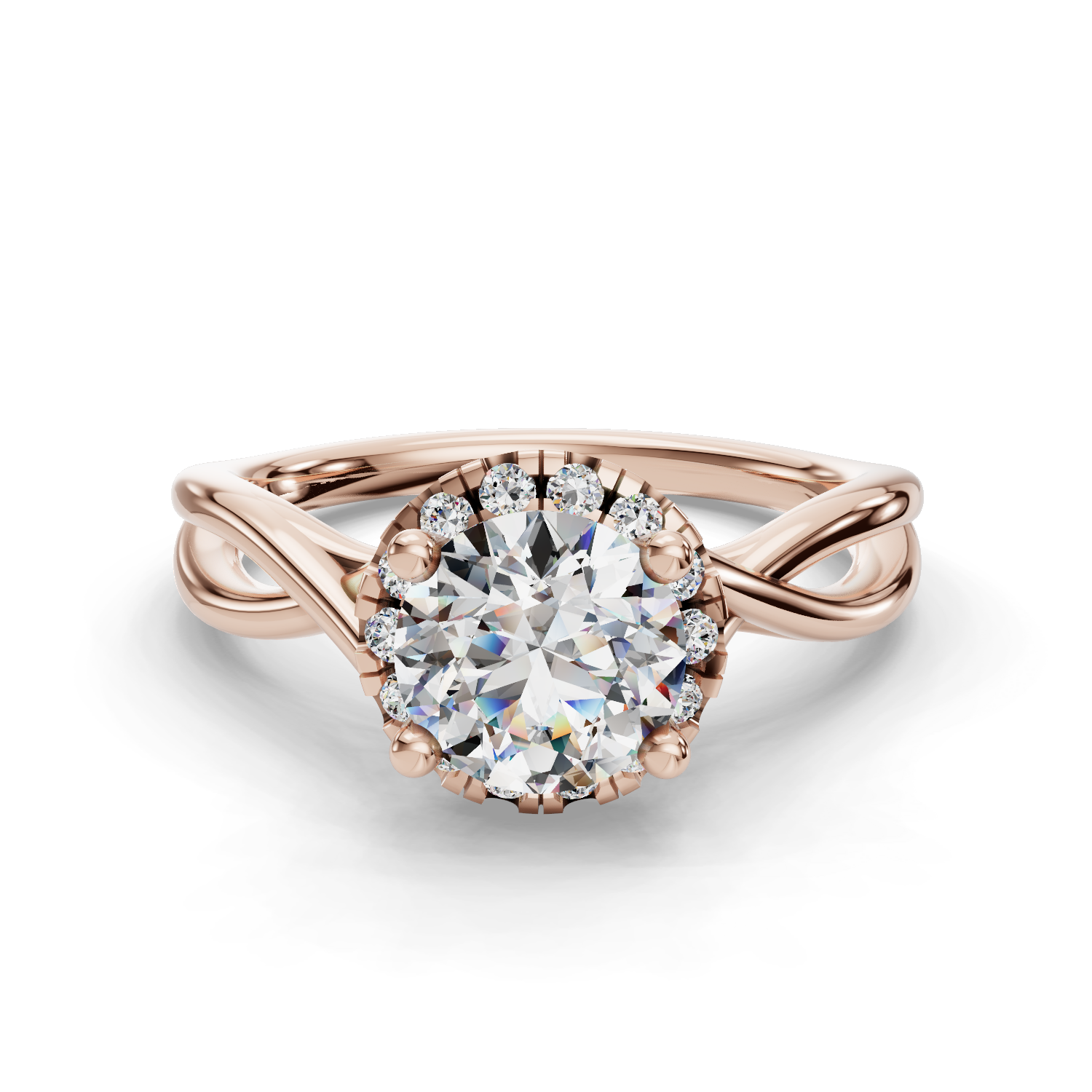 Evadne Halo Engagement Ring