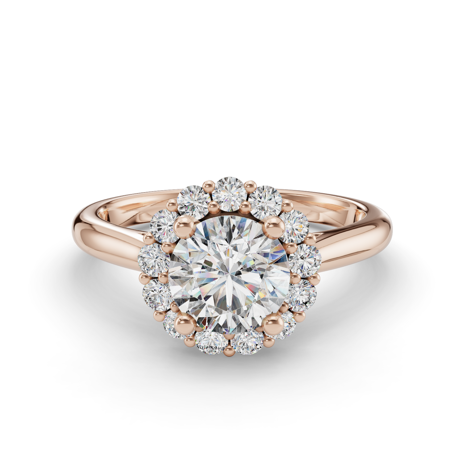 Lilacine Halo Engagement Ring