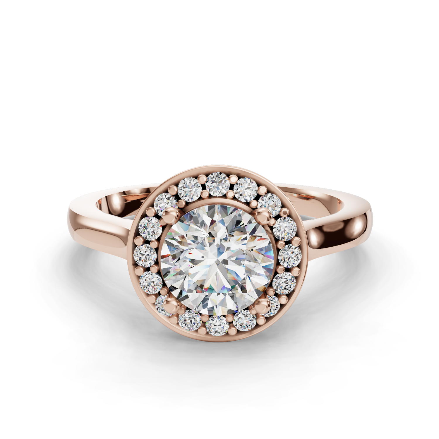 Scepter Halo Engagement Ring