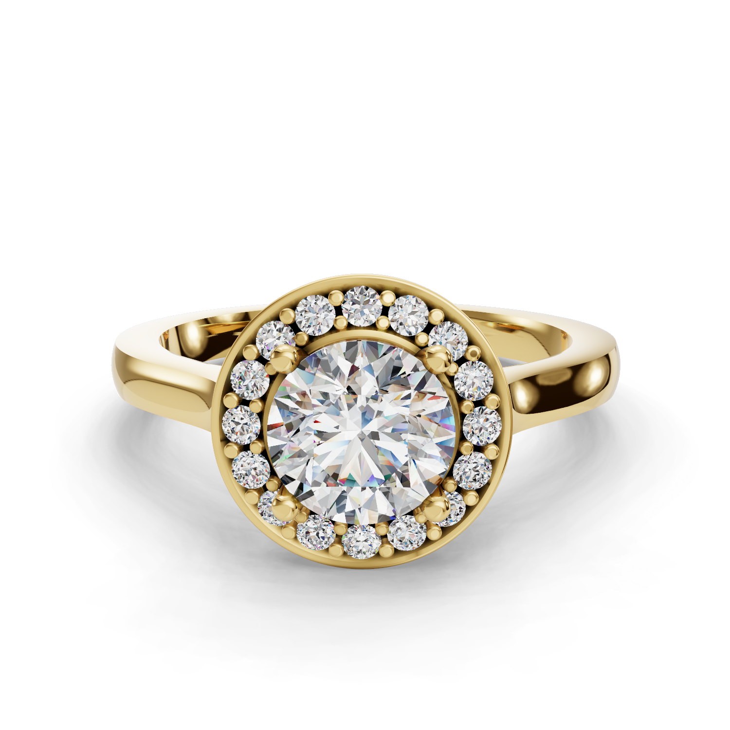 Scepter Halo Engagement Ring
