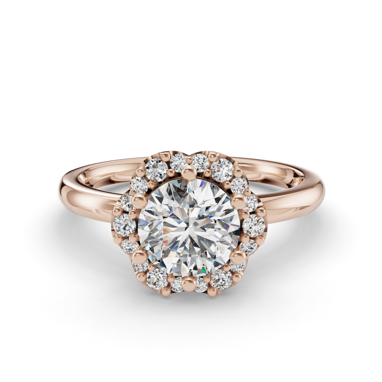Starfall Halo Engagement Ring