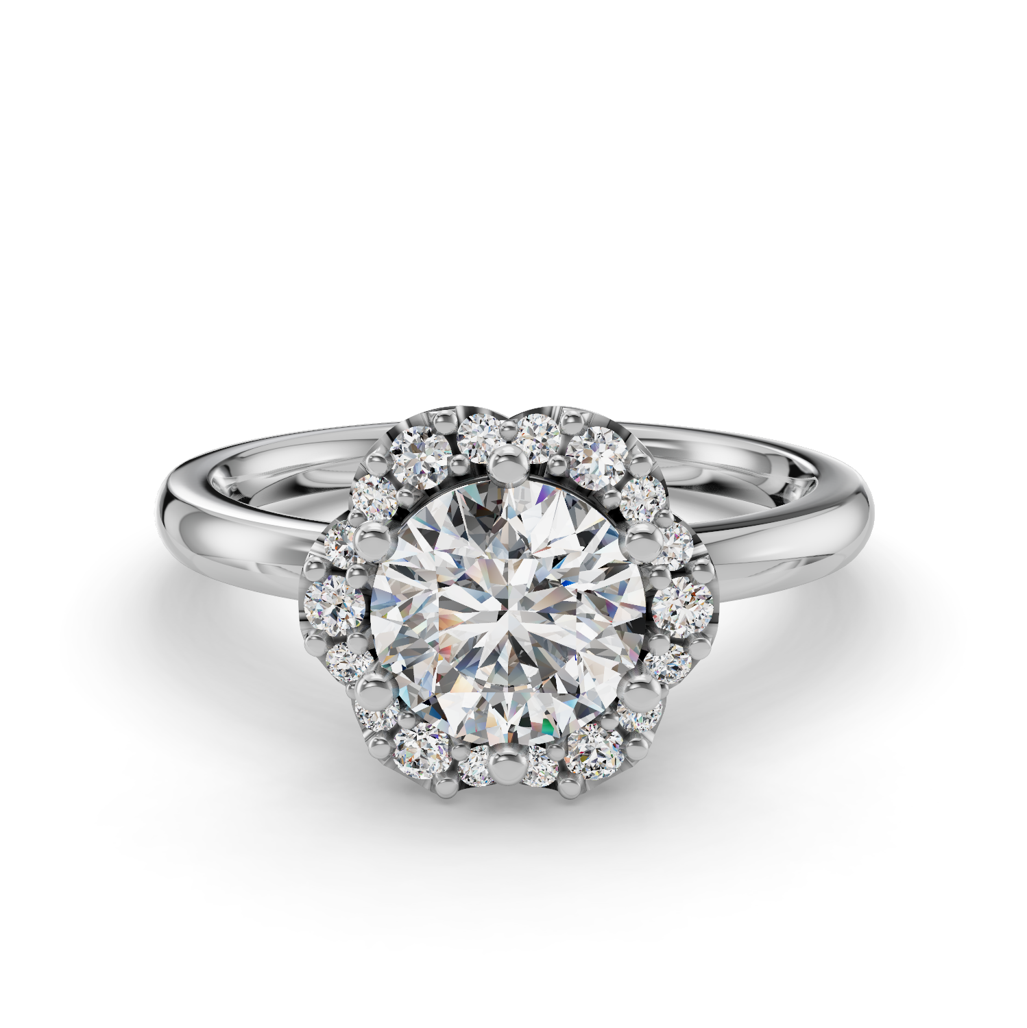 Starfall Halo Engagement Ring