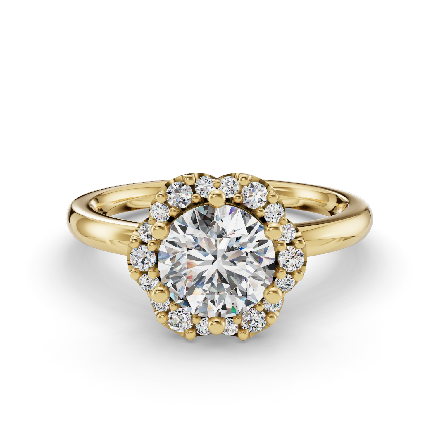 Starfall Halo Engagement Ring
