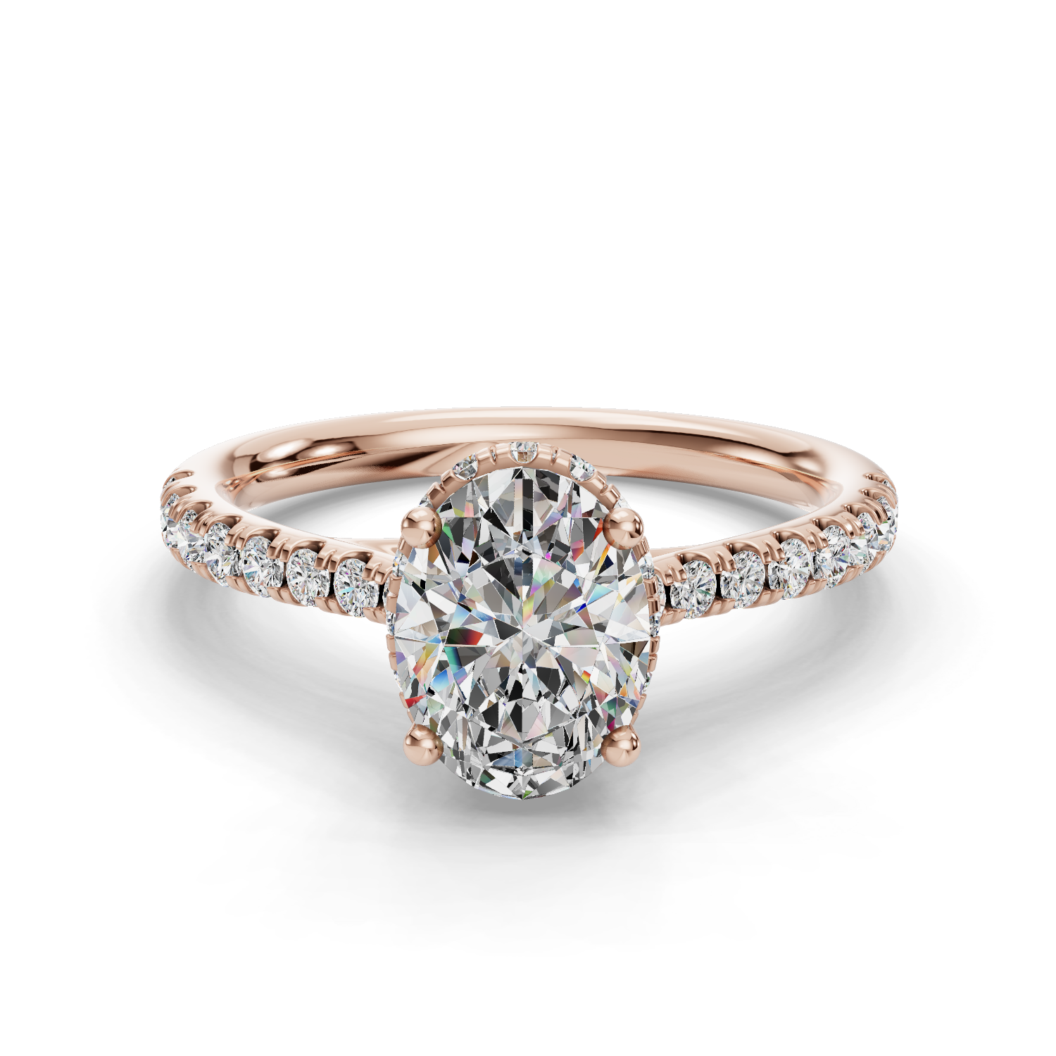 Starpetal Half Coverage Engagement Ring