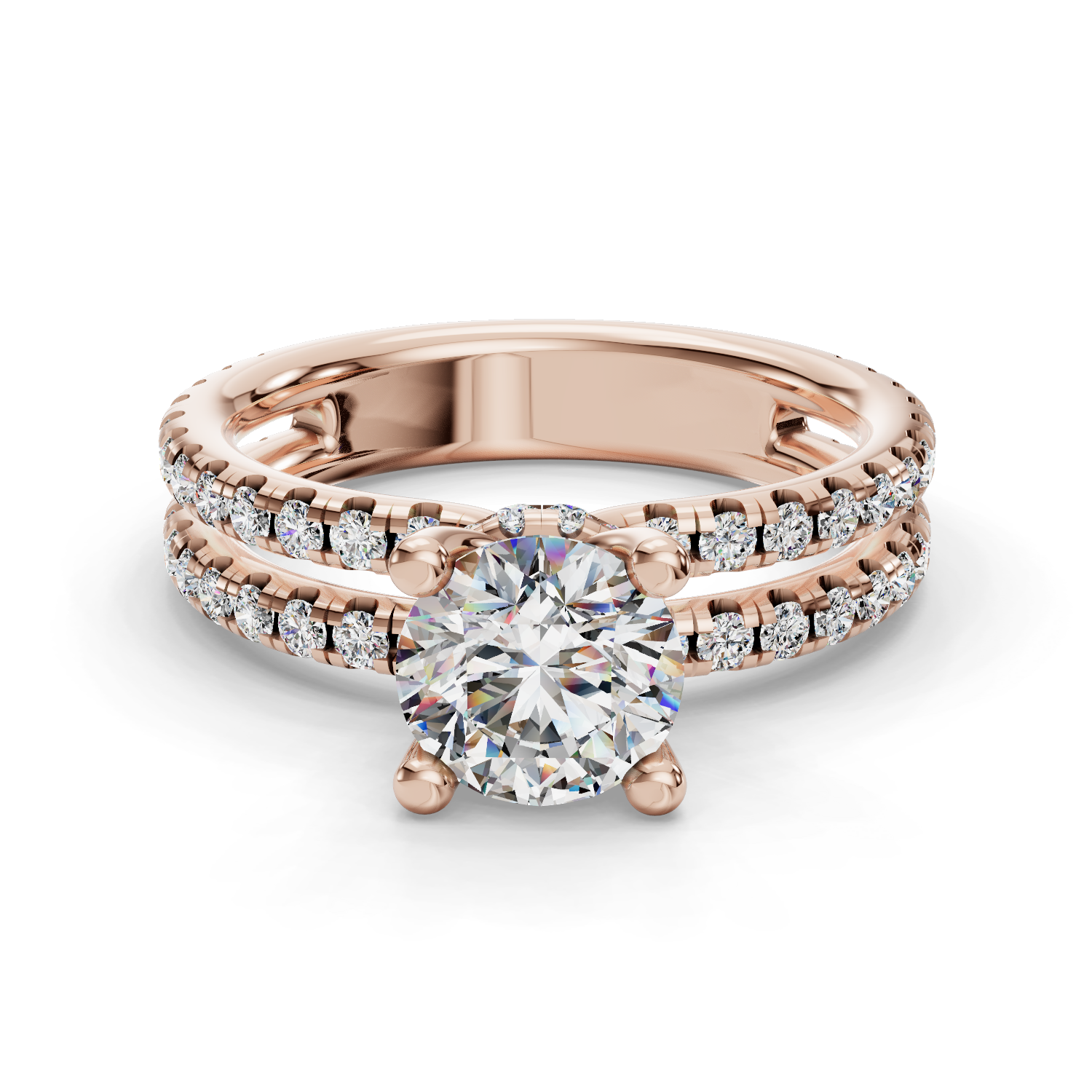 Twinkle Three-Quarter Coverage Engagement Ring