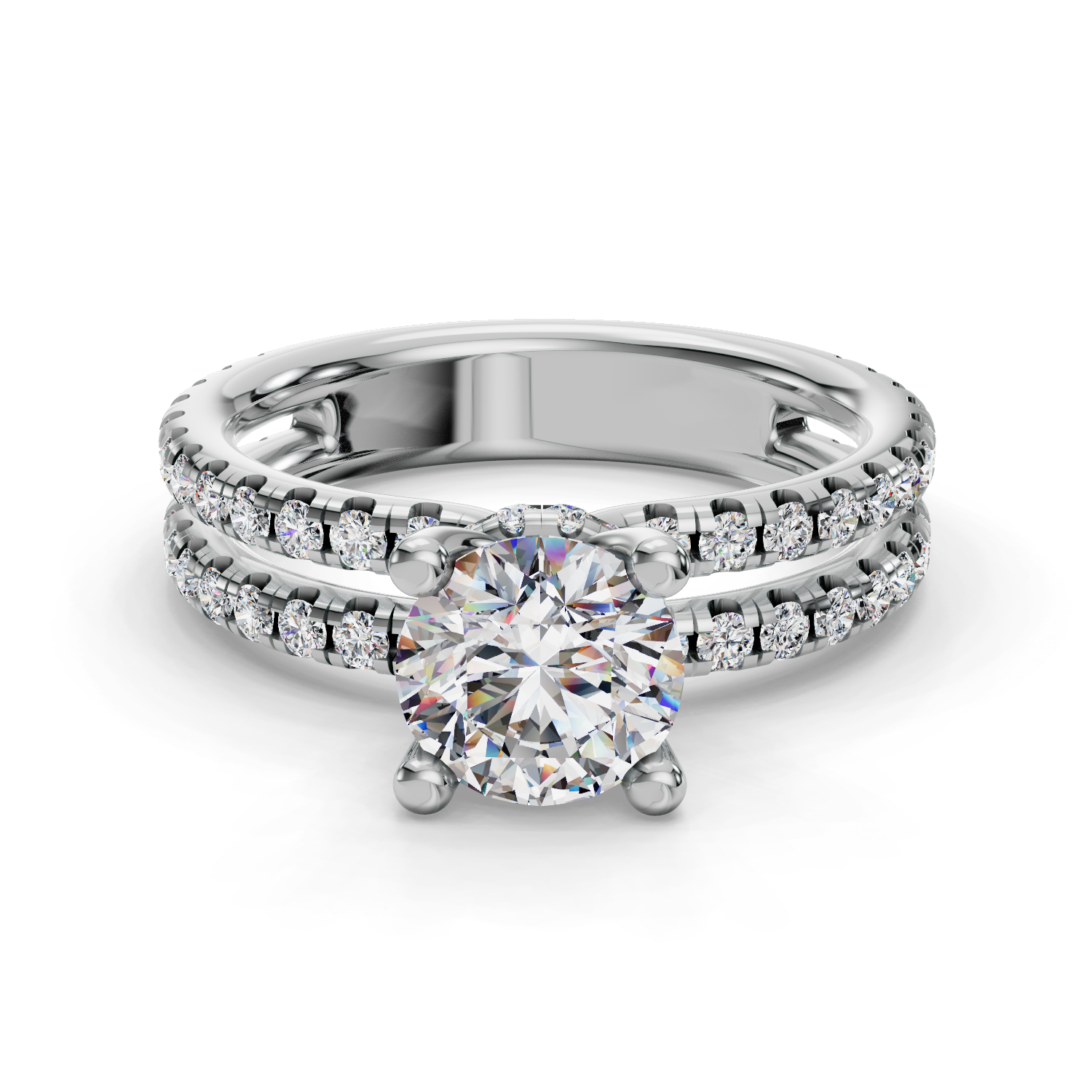 Twinkle Three-Quarter Coverage Engagement Ring