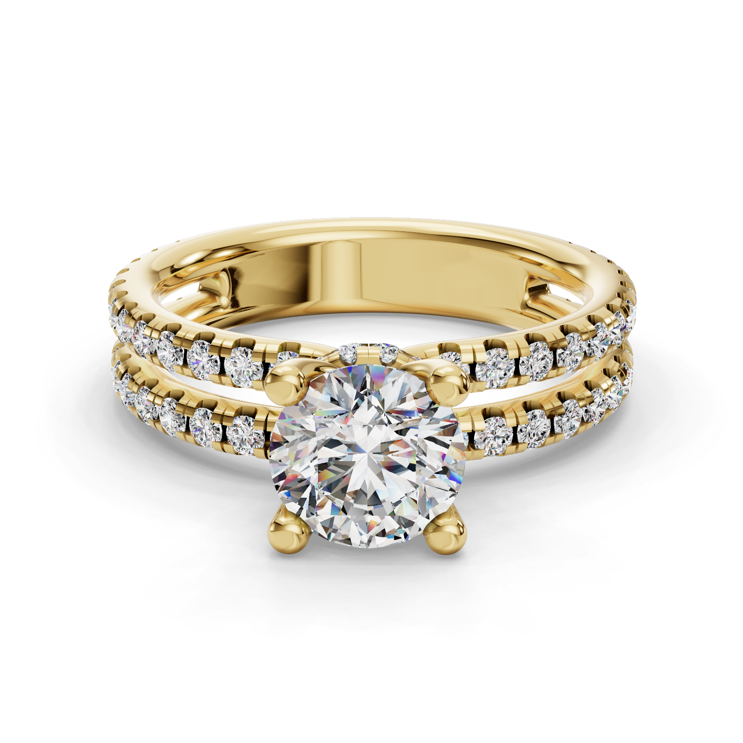 Twinkle Three-Quarter Coverage Engagement Ring