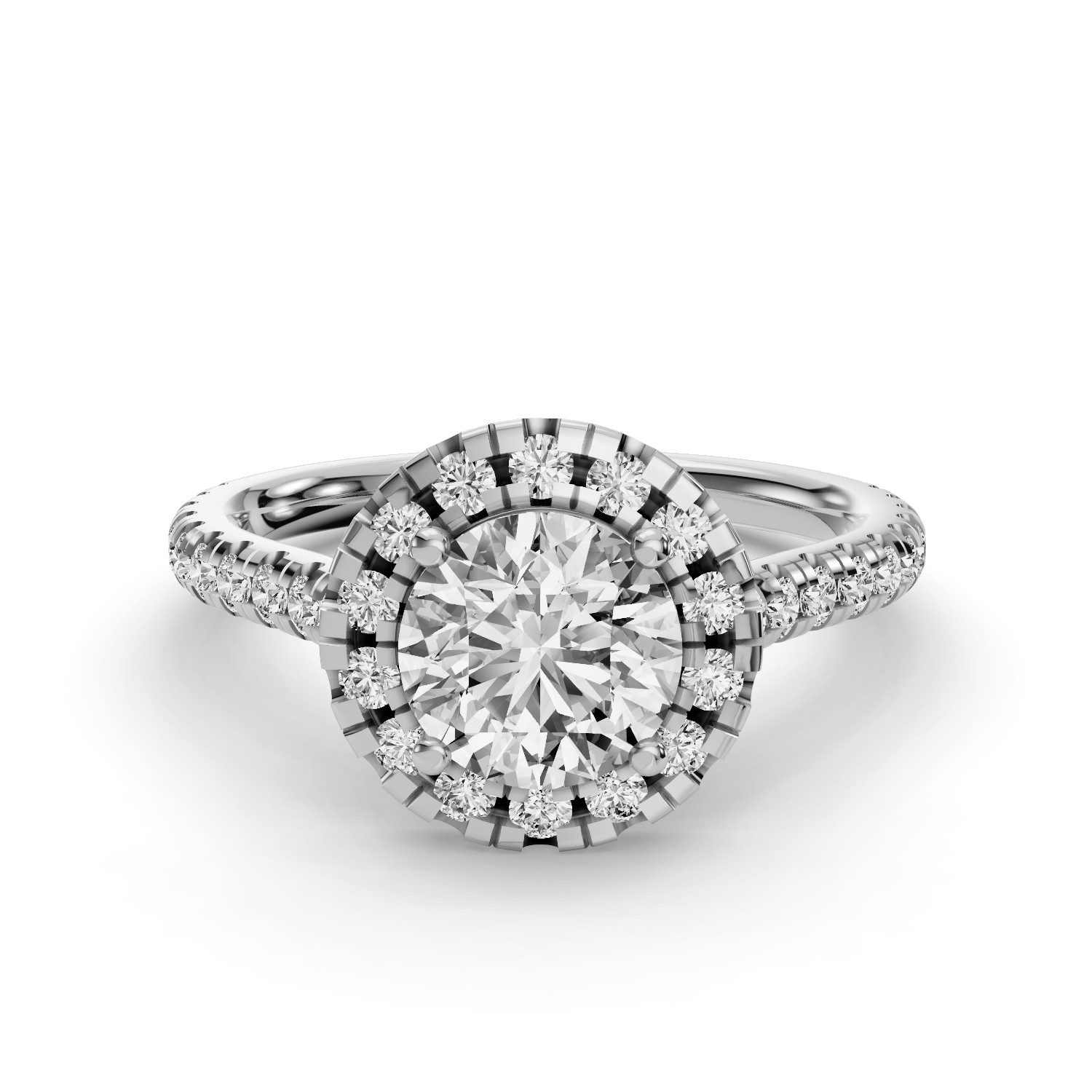 Velvet Crown Halo Engagement Ring