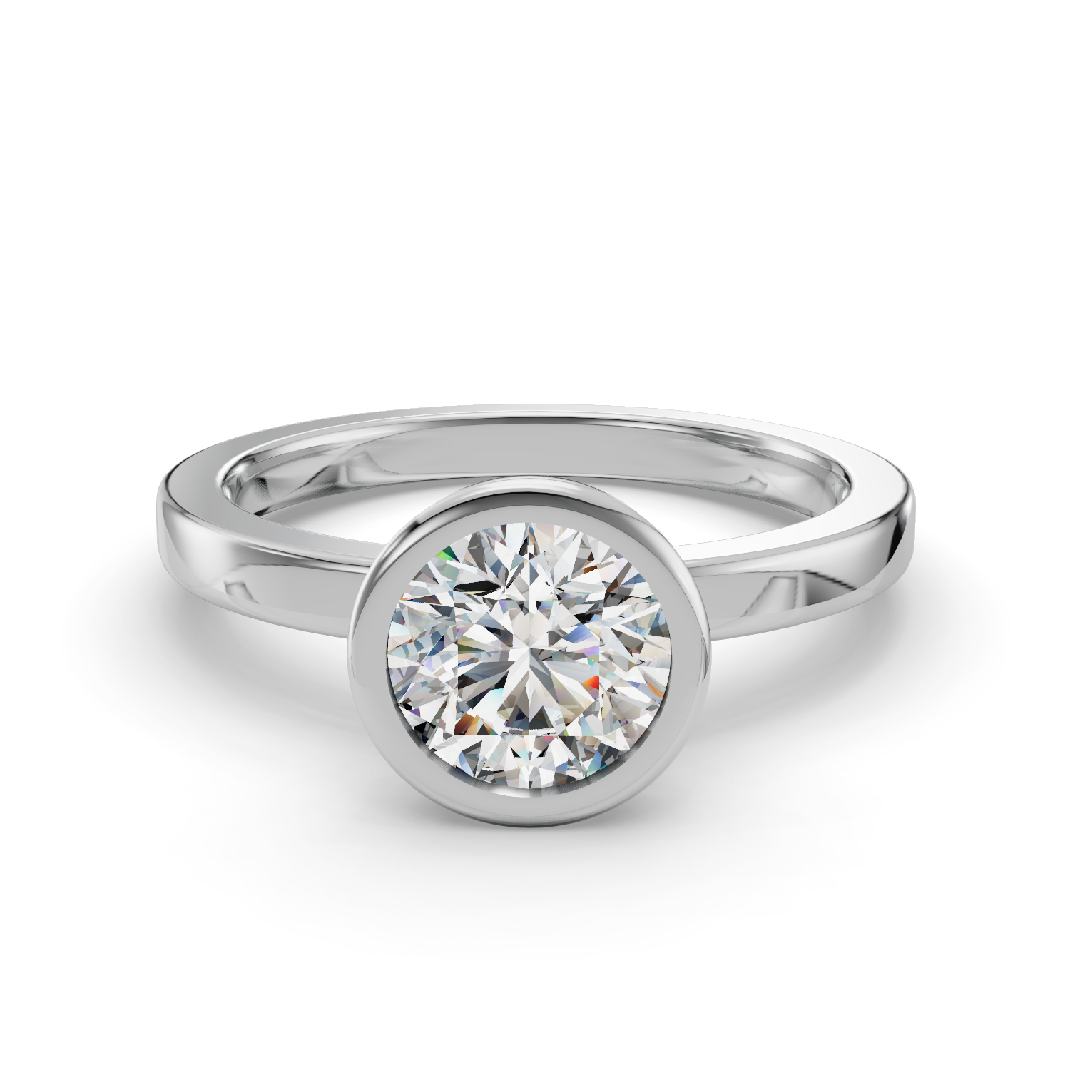 Opal Hidden Halo Engagement Ring