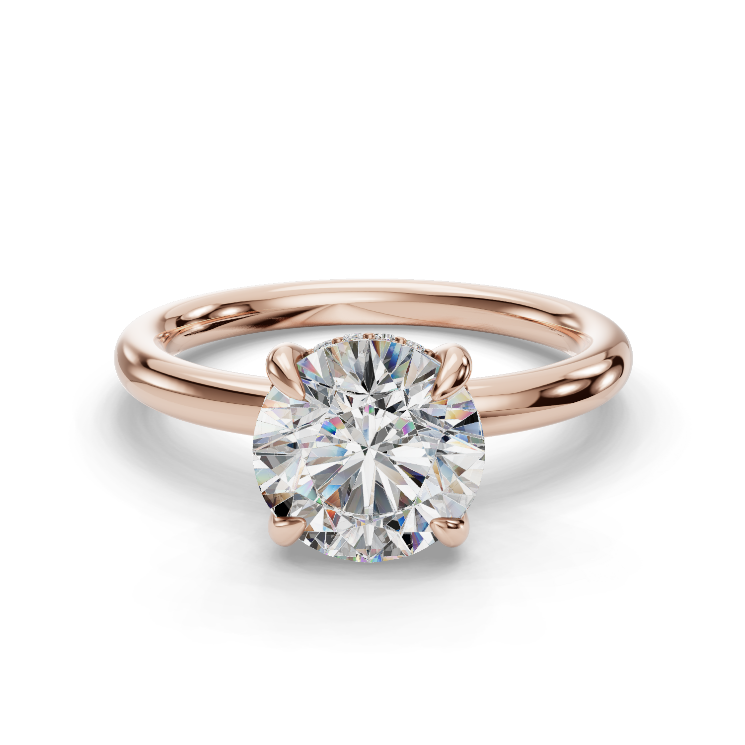 Ceres Hidden Halo Engagement Ring