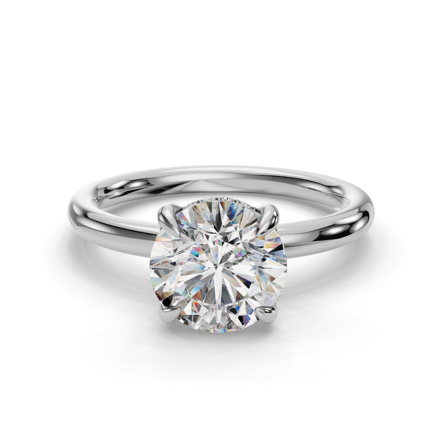 Ceres Hidden Halo Engagement Ring