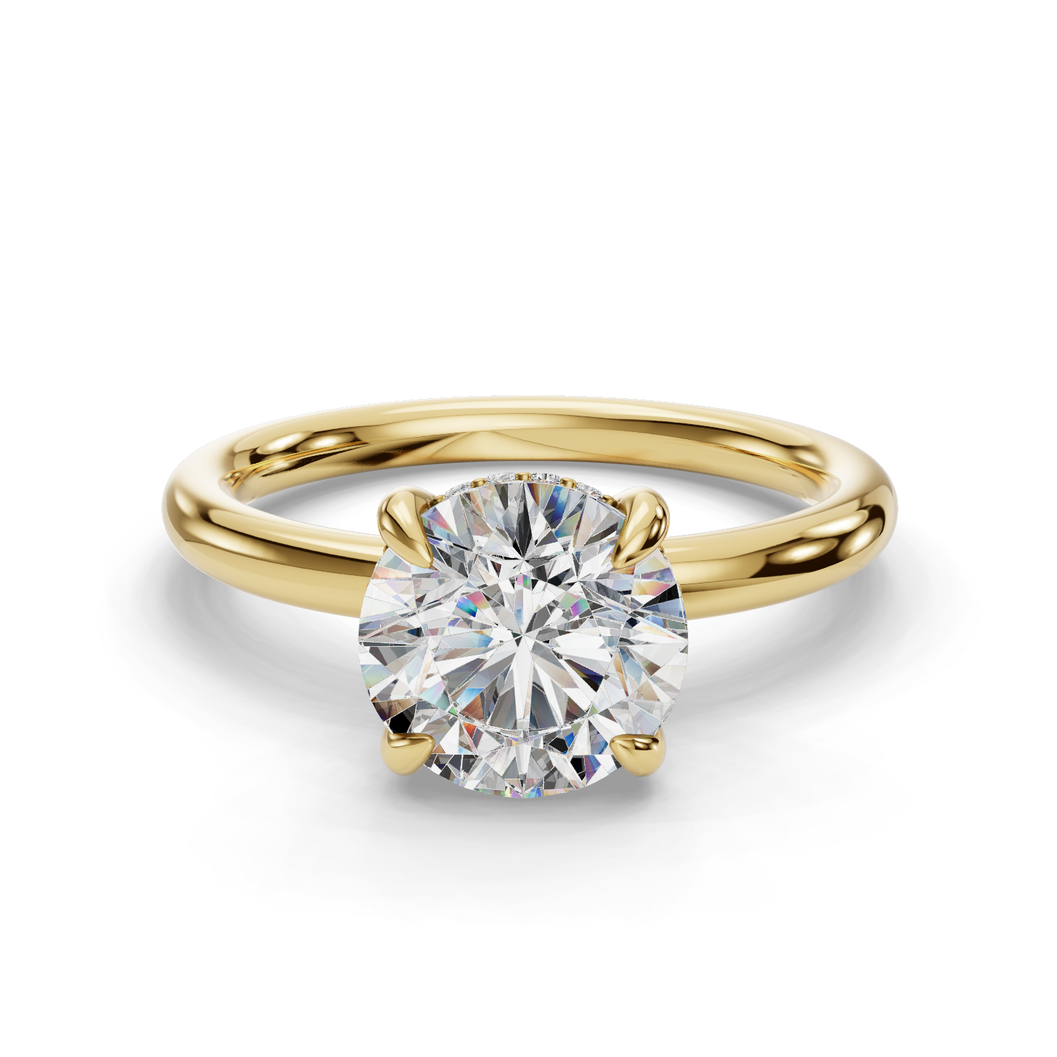 Ceres Hidden Halo Engagement Ring