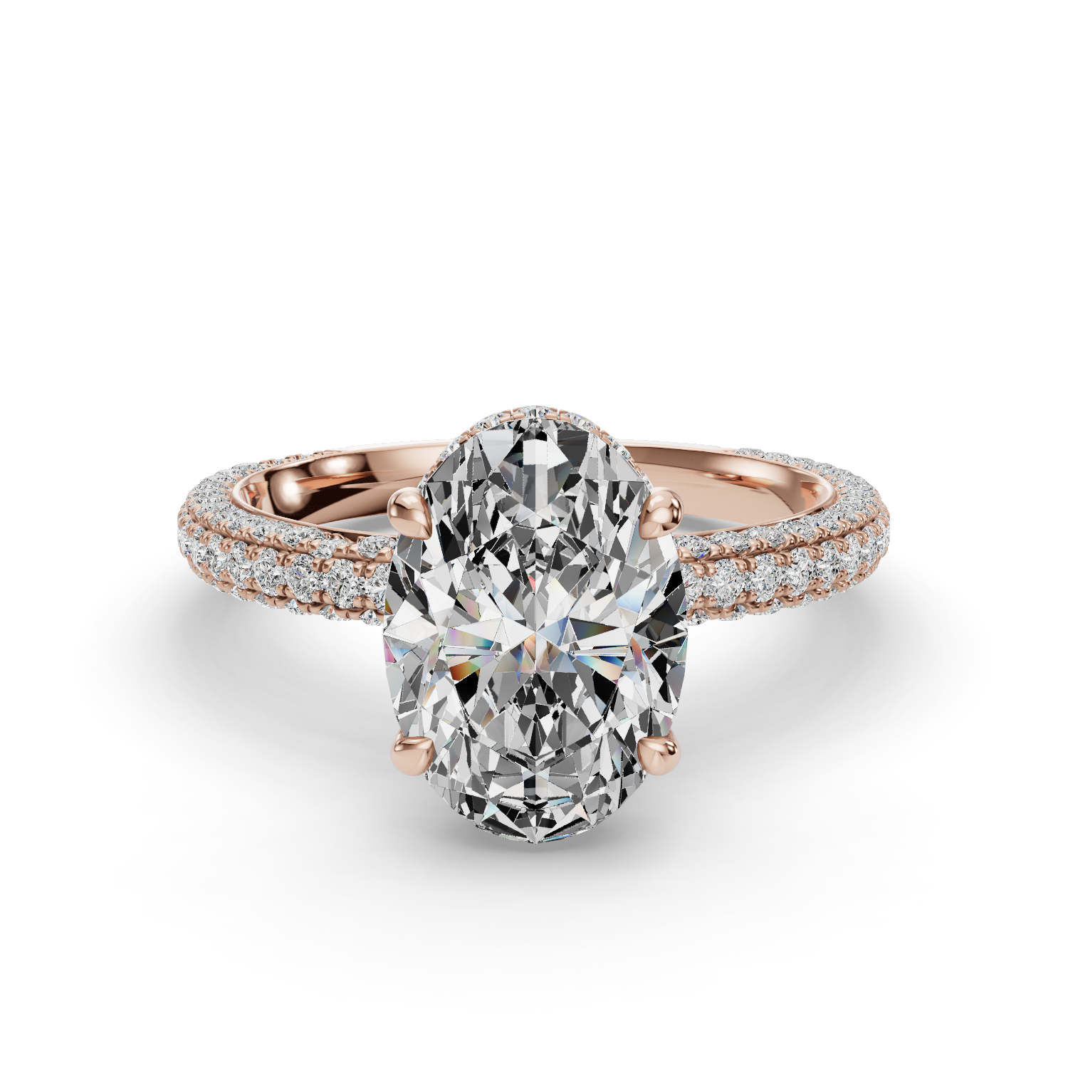 Imperial Three-Quarter Coverage Engagement Ring