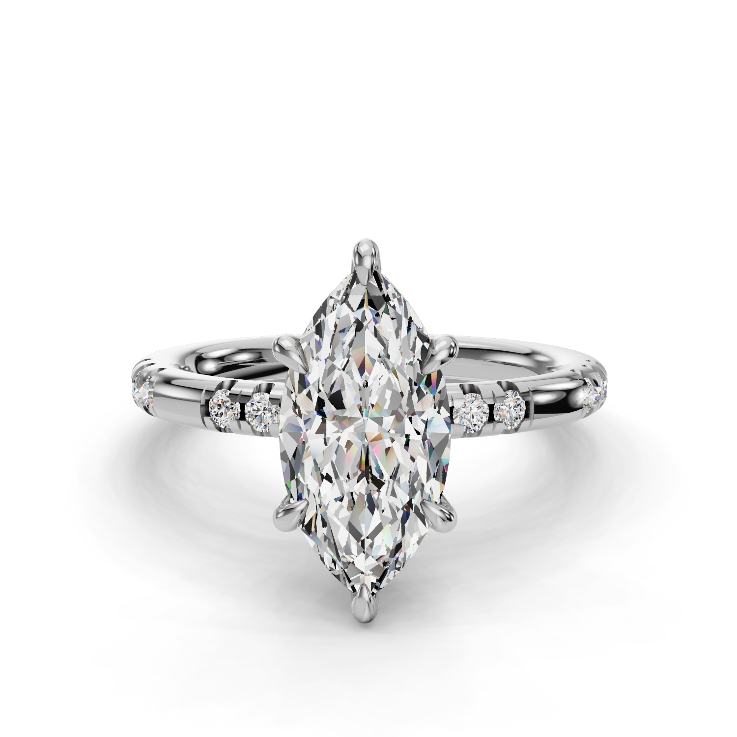 Amara Hidden Halo Engagement Ring