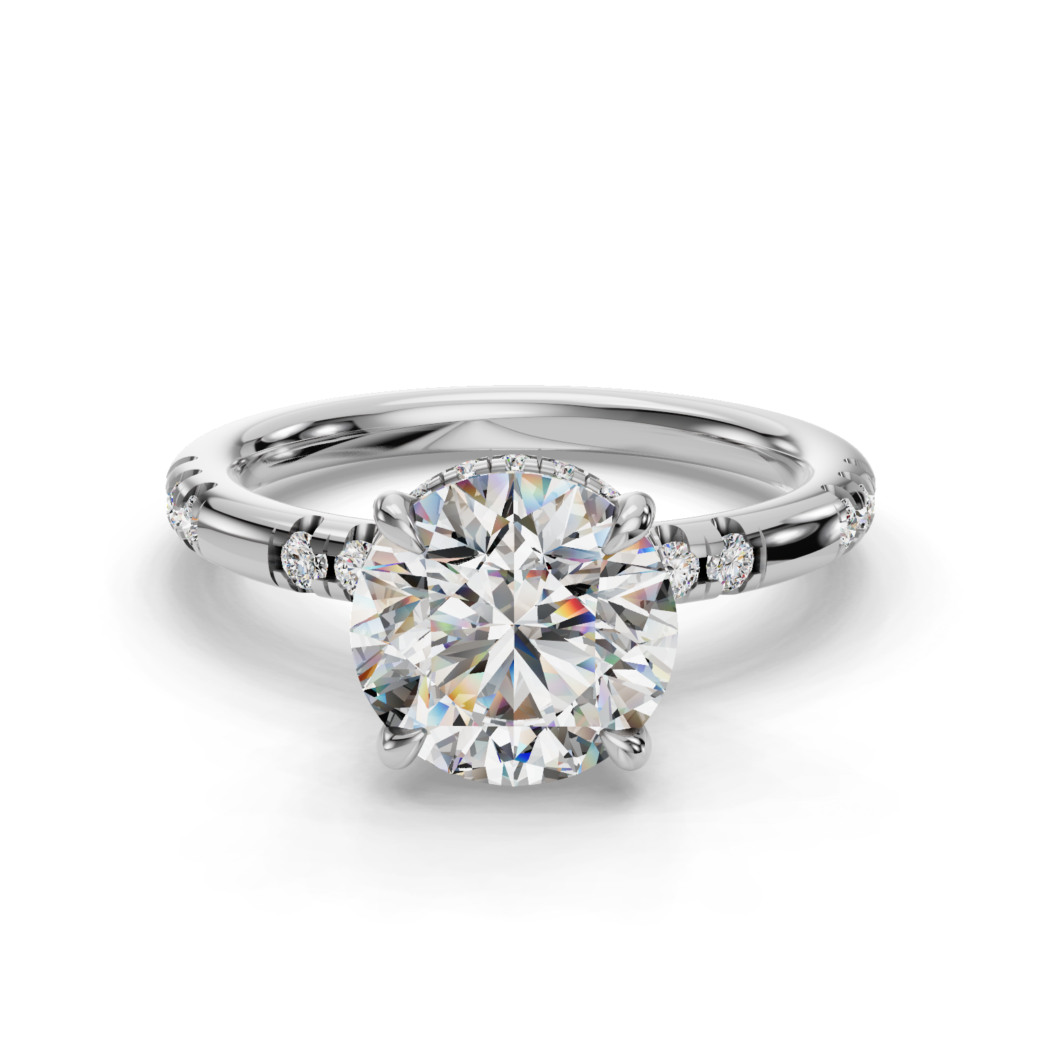 Amara Hidden Halo Engagement Ring