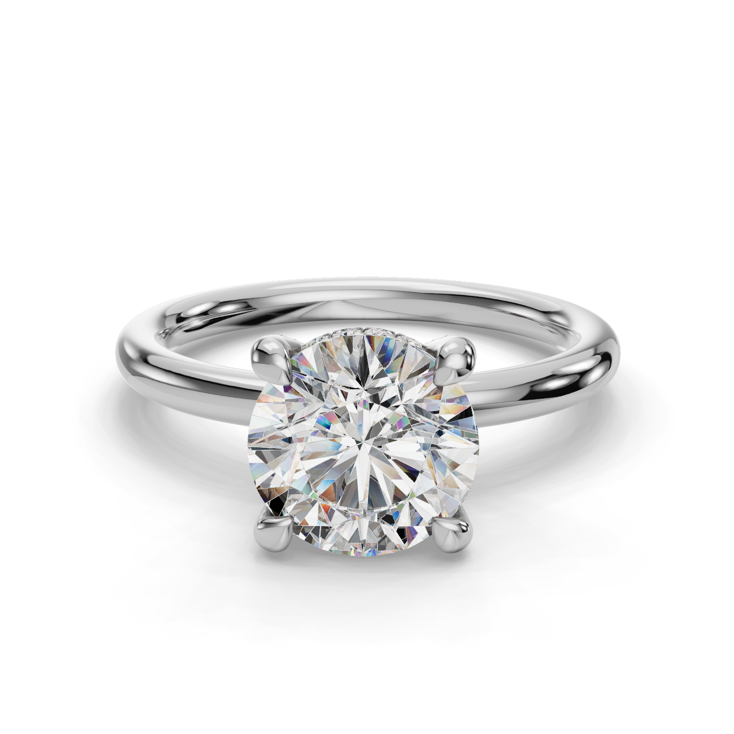 Phoebe Hidden Halo Engagement Ring