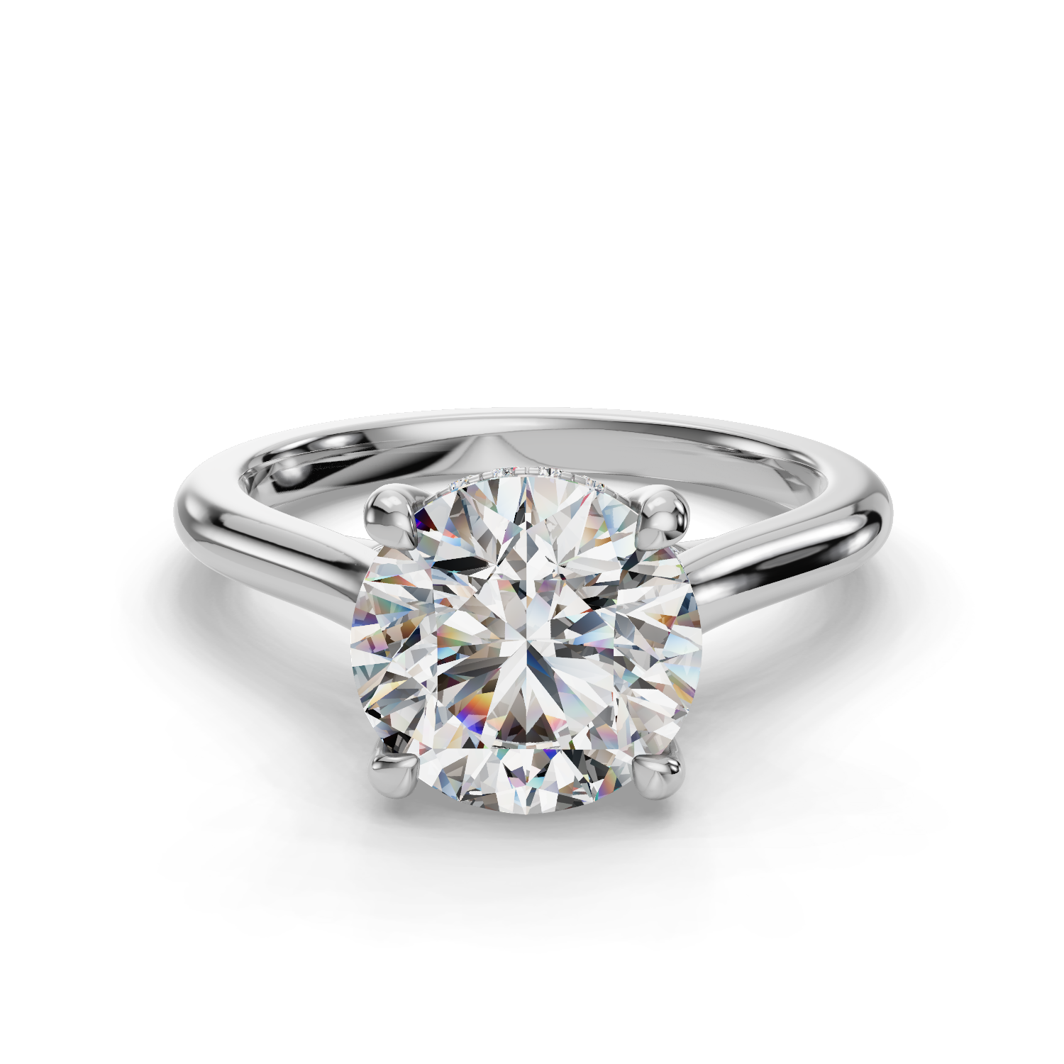 Europa Hidden Halo Engagement Ring