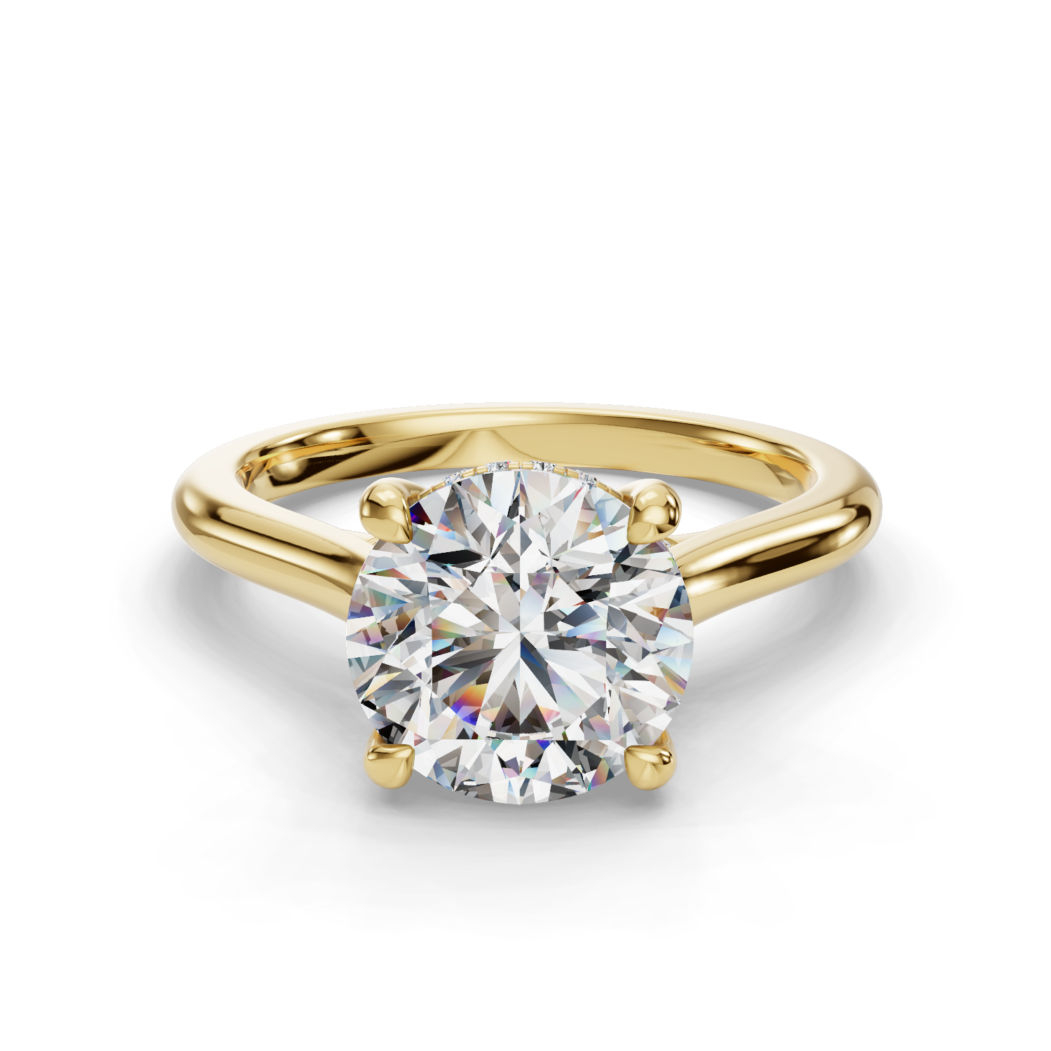 Europa Hidden Halo Engagement Ring