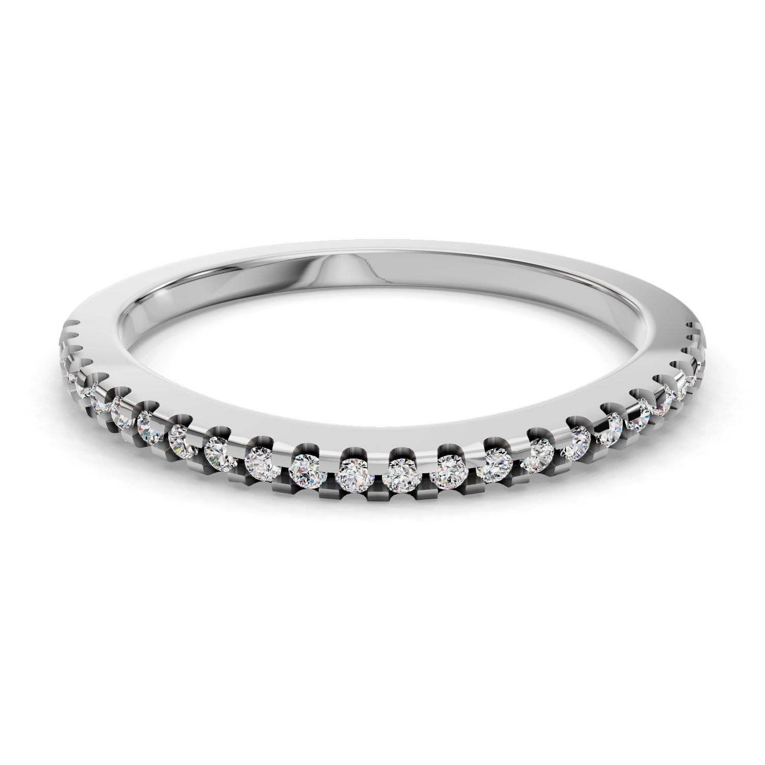 Coral Diamond Wedding Ring