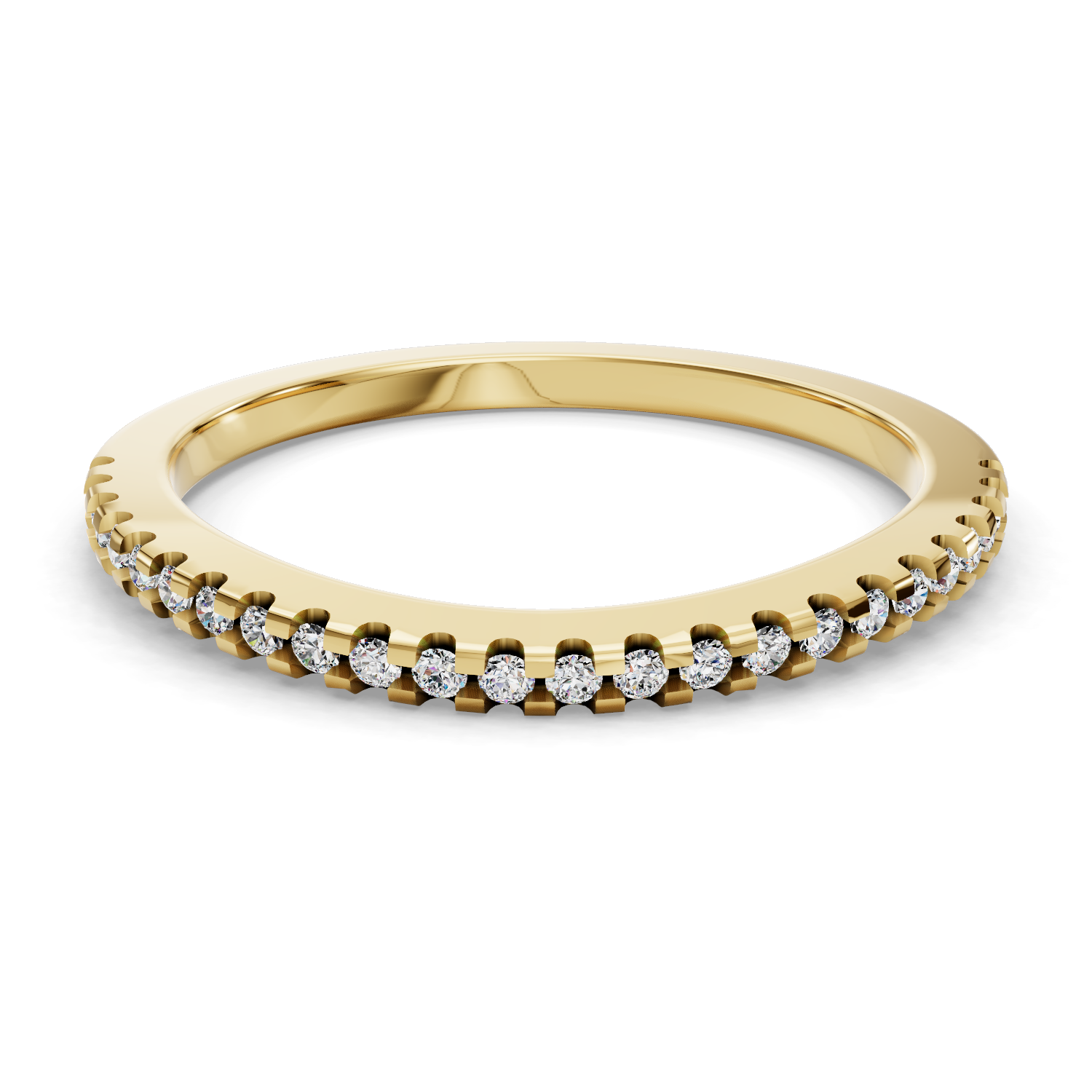 Coral Diamond Wedding Ring