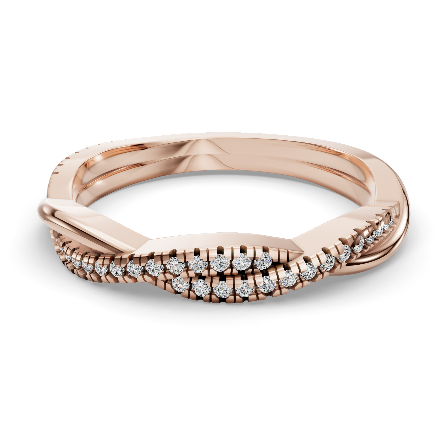 Satin Diamond Wedding Ring