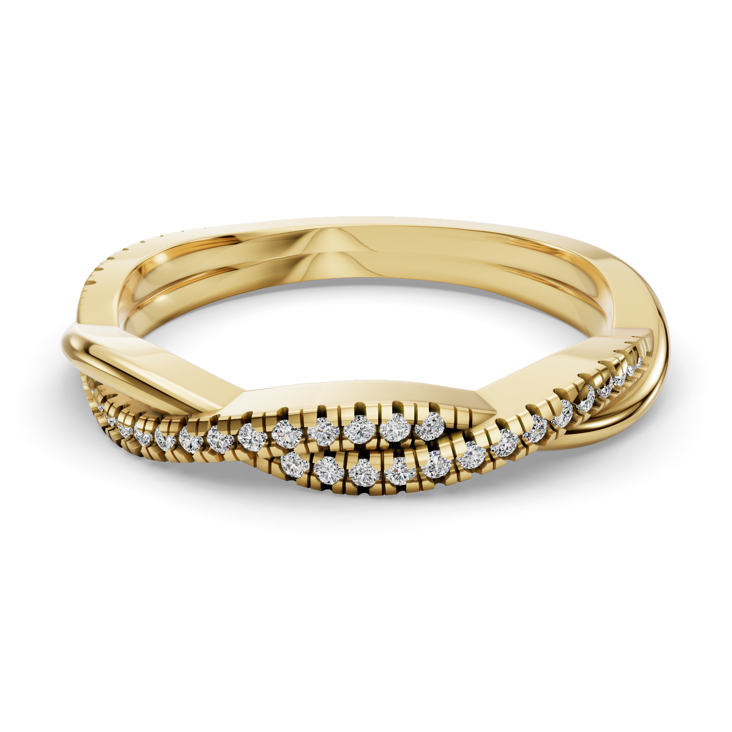Satin Diamond Wedding Ring