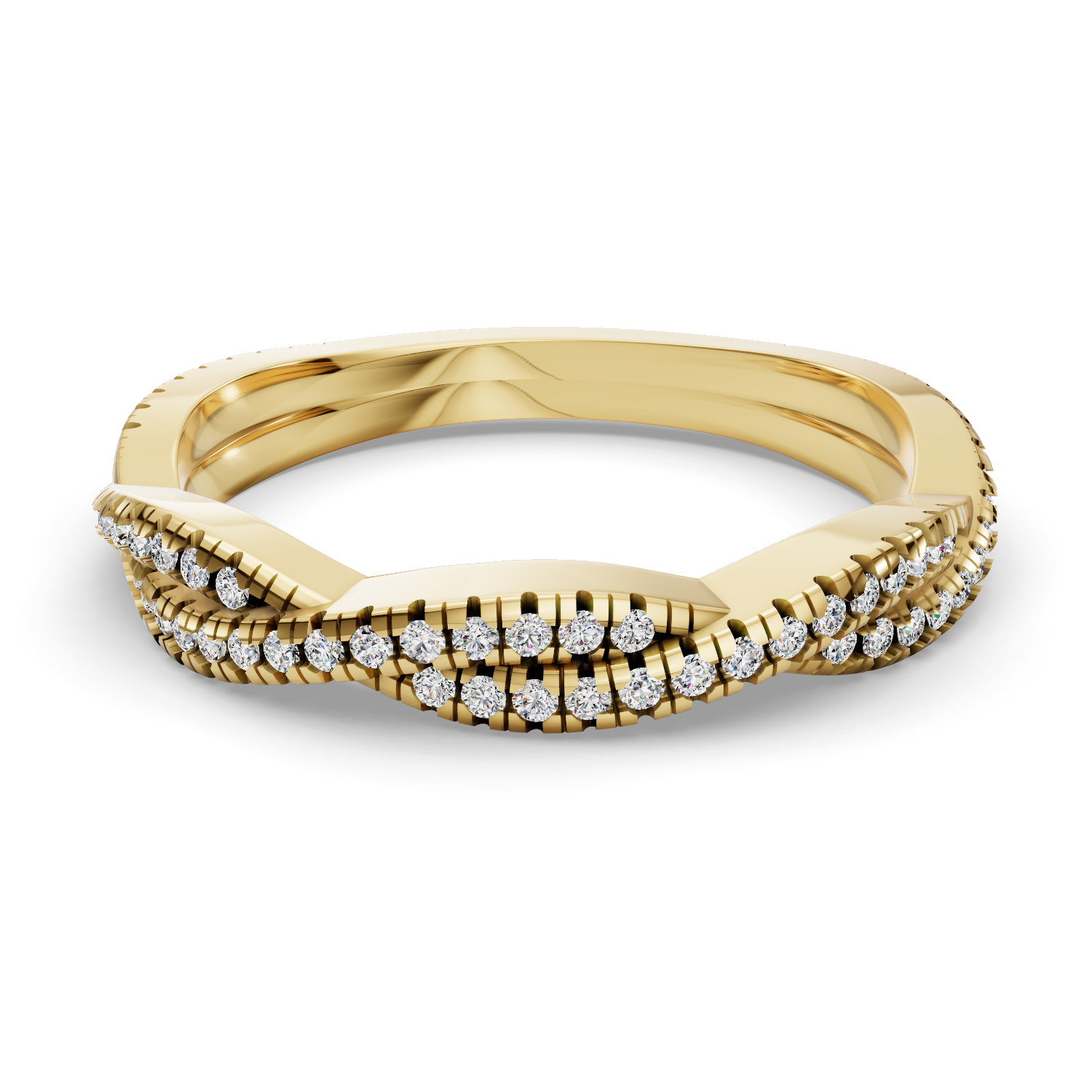 Twin Flame Diamond Wedding Ring