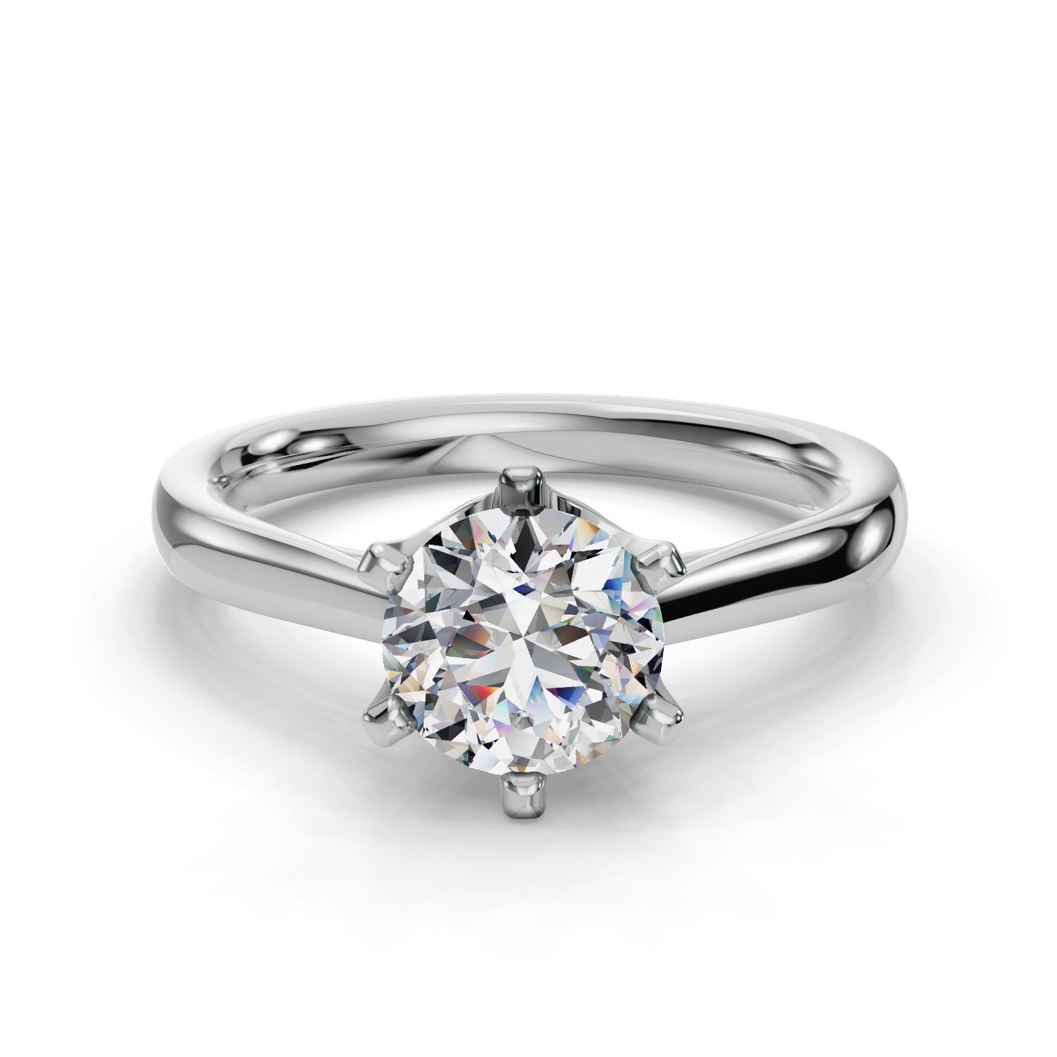 Zeus Six-Prong Solitaire Engagement Ring