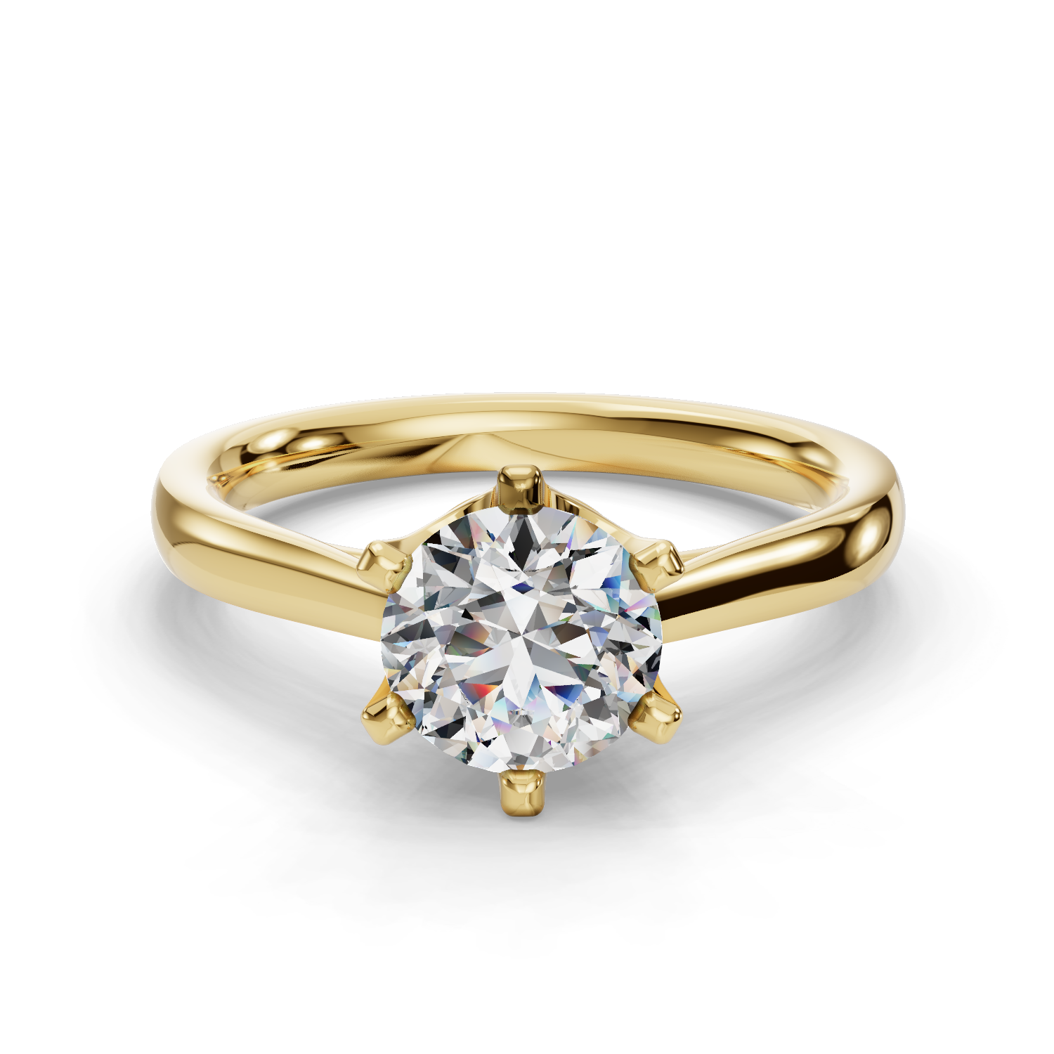 Zeus Six-Prong Solitaire Engagement Ring