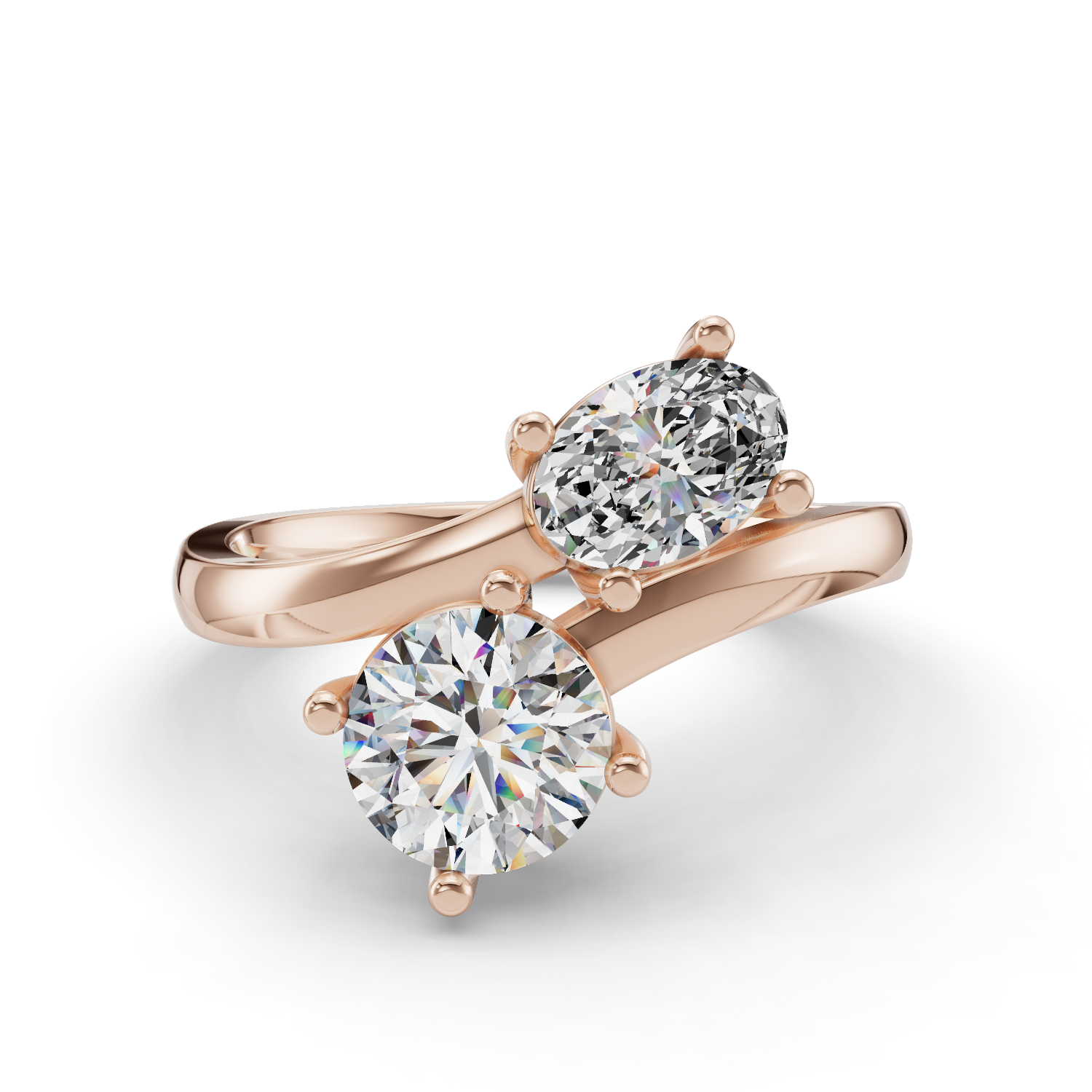 Medusa Toi et Moi Engagement Ring