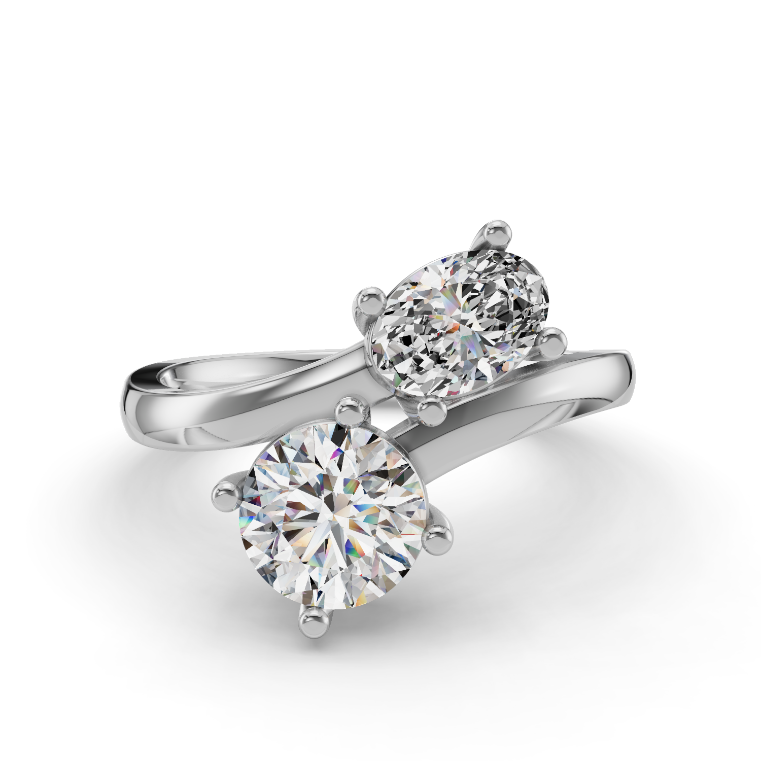 Medusa Toi et Moi Engagement Ring