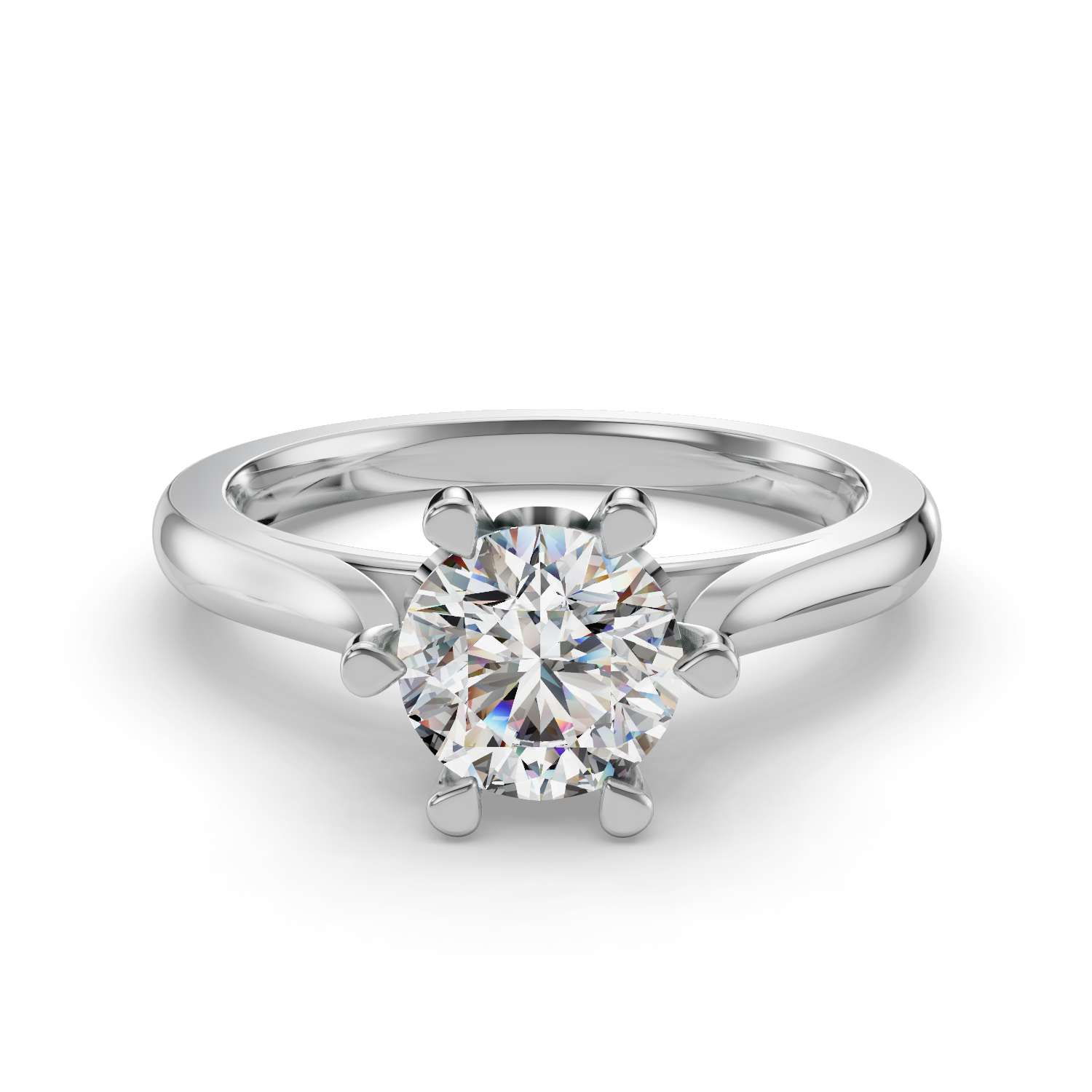 Hermes Six-Prong Solitaire Engagement Ring