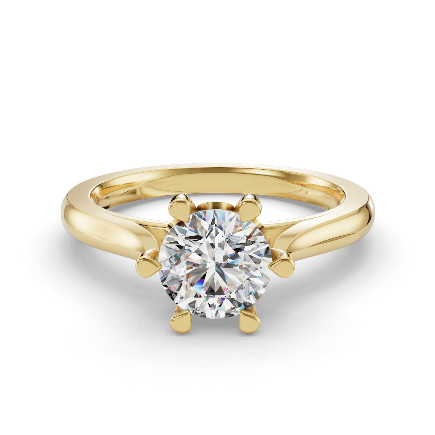 Hermes Six-Prong Solitaire Engagement Ring
