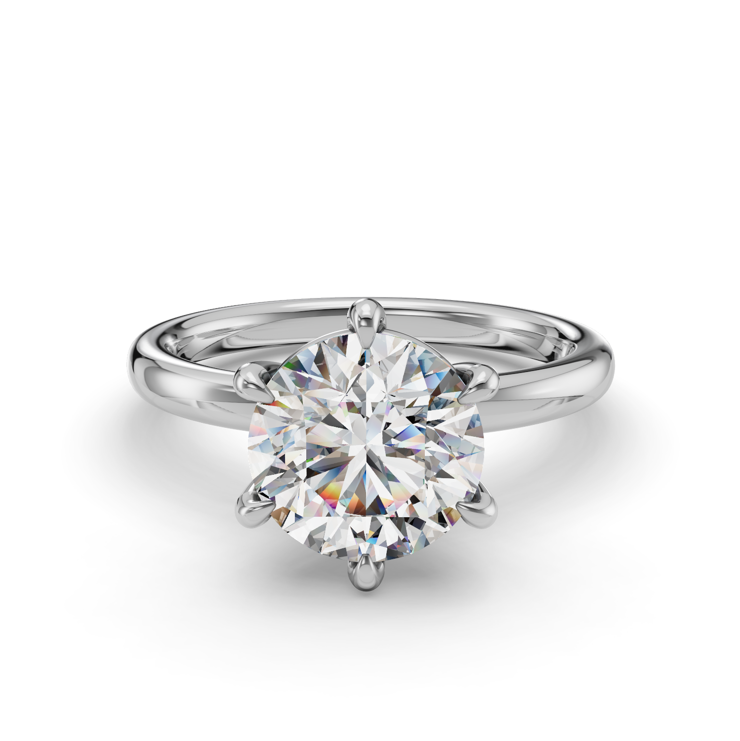 Okeanos Six-Prong Solitaire Engagement Ring