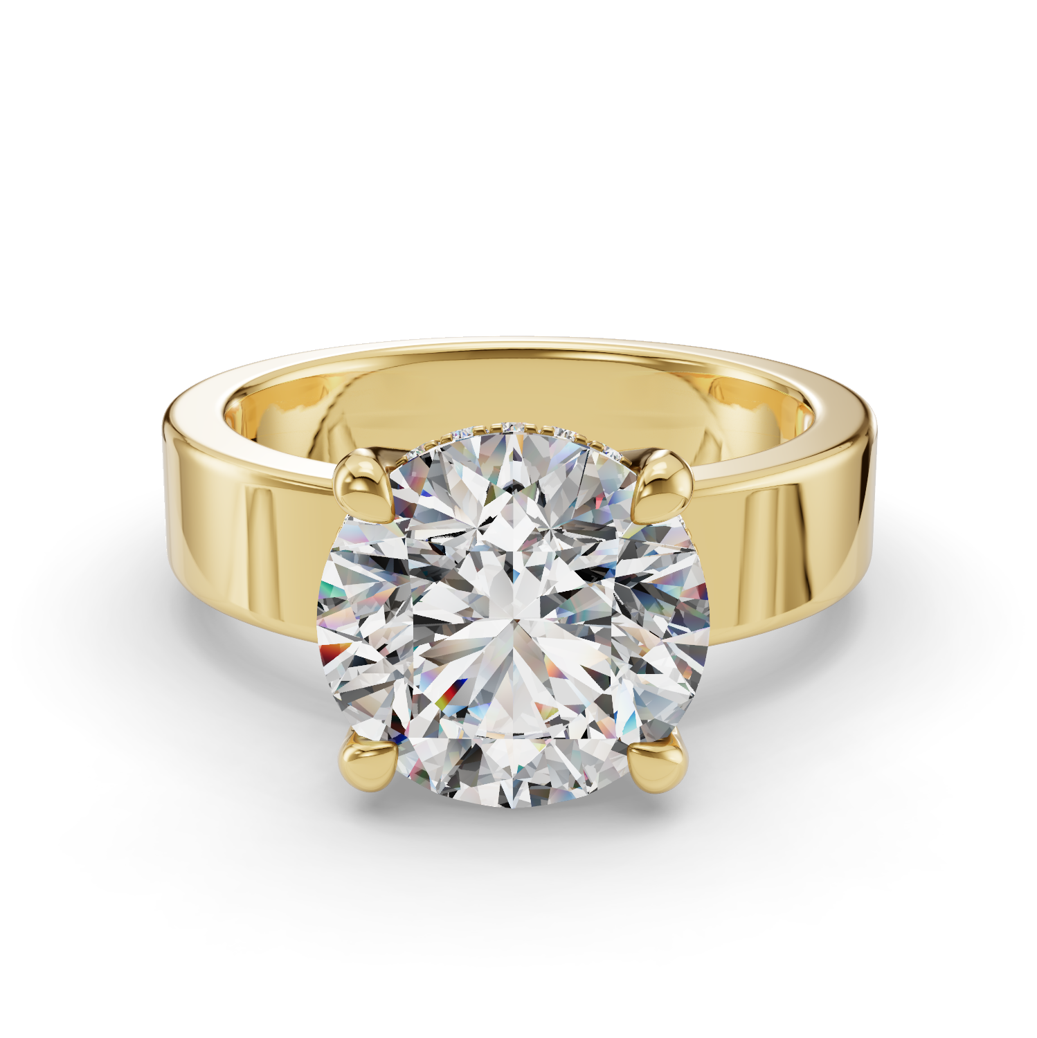 Ares Hidden Halo Engagement Ring