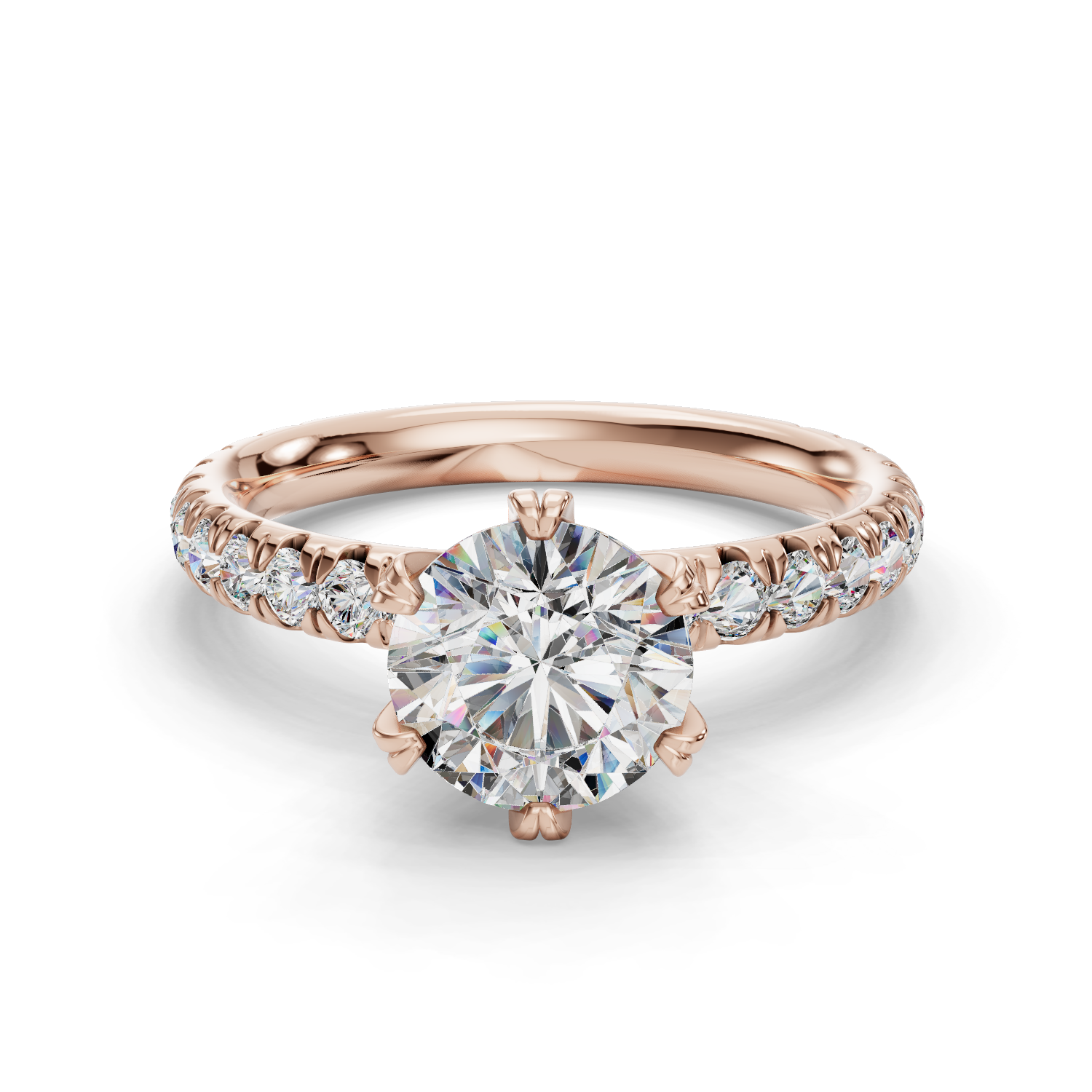 Misty Three-Quarter Coverage Engagement Ring
