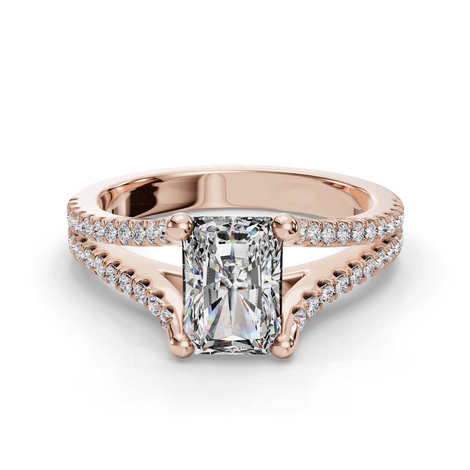 Coral Half Coverage Engagement Ring