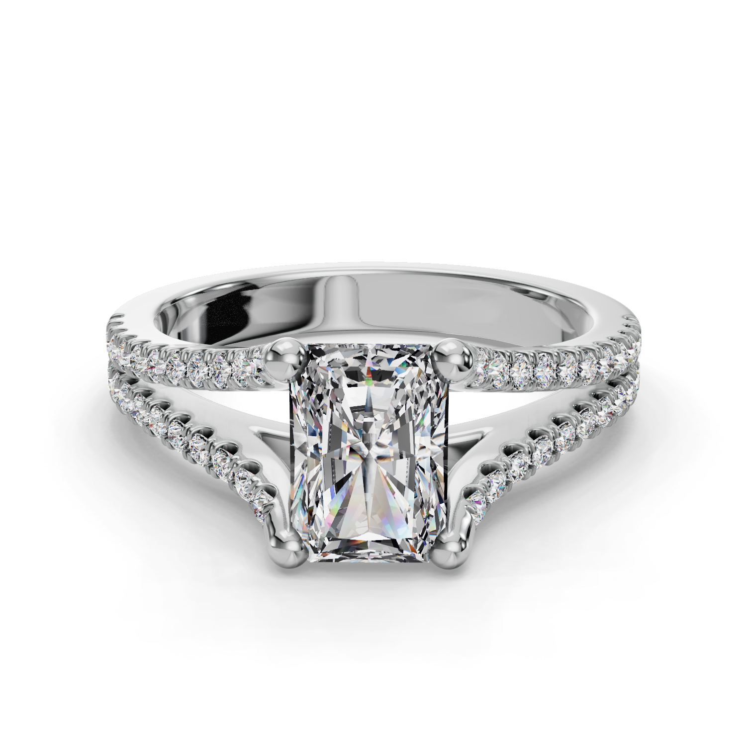 Coral Half Coverage Engagement Ring