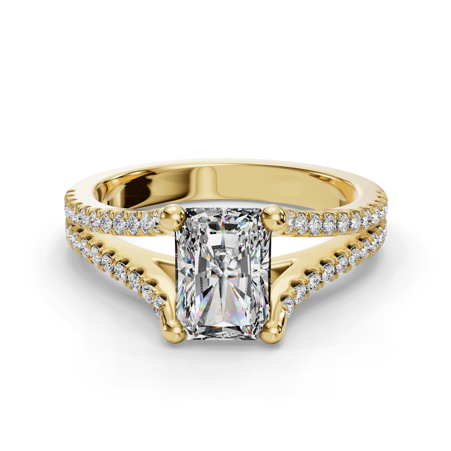 Coral Half Coverage Engagement Ring