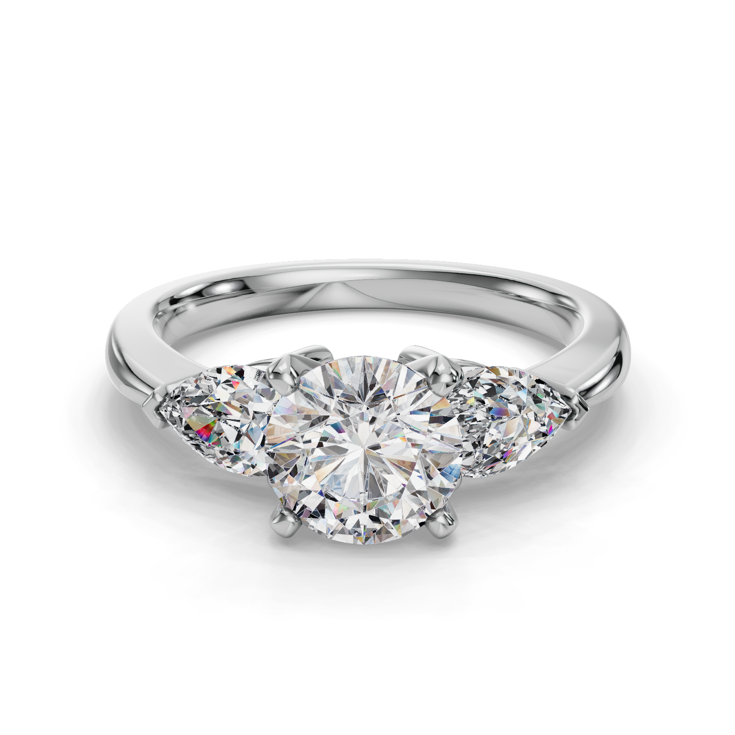Vespera Three Stone Engagement Ring