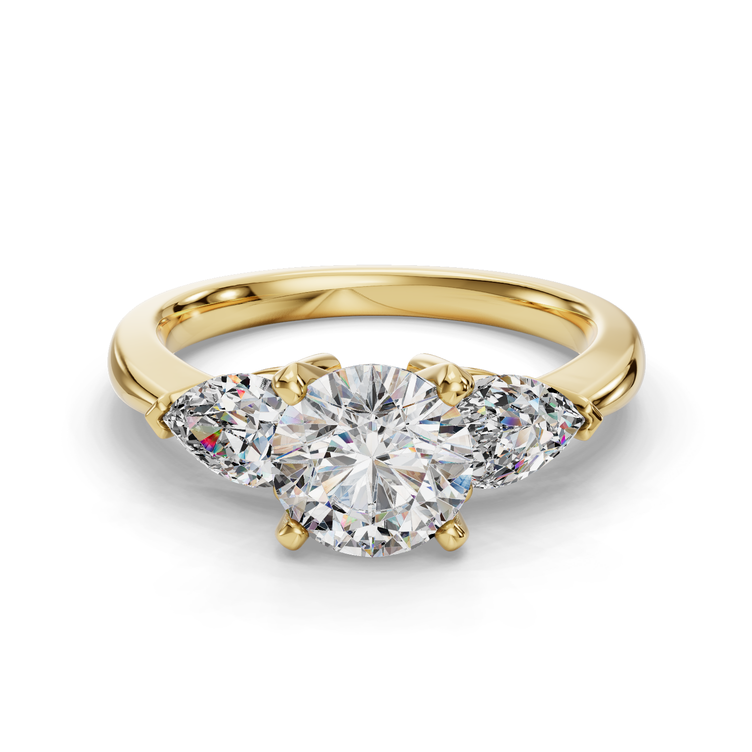 Vespera Three Stone Engagement Ring