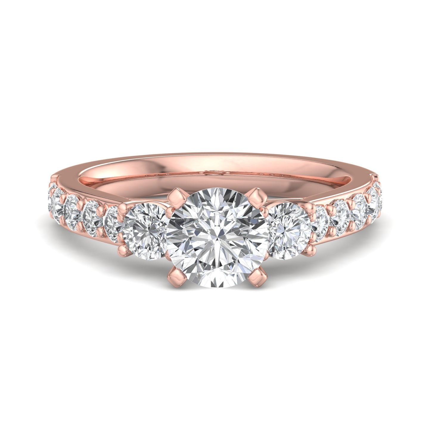 Luxe Three-Stone Engagement Ring